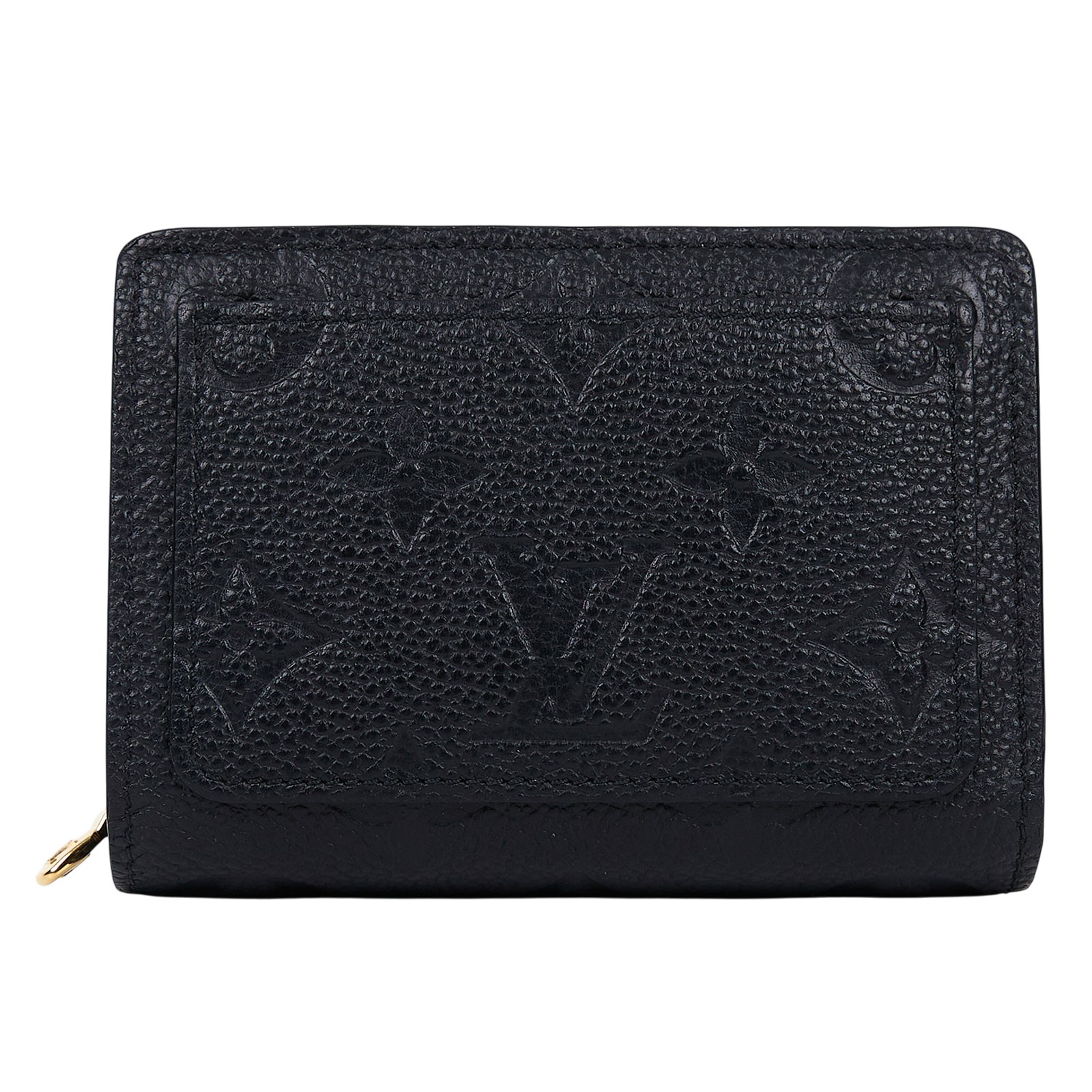 路易威登 LOUIS VUITTON Cléa 柔軟粒面壓花牛皮 錢包 短夾 黑色 M80151 晶片款 黑原花壓紋Clea短夾 原廠盒子/防塵袋