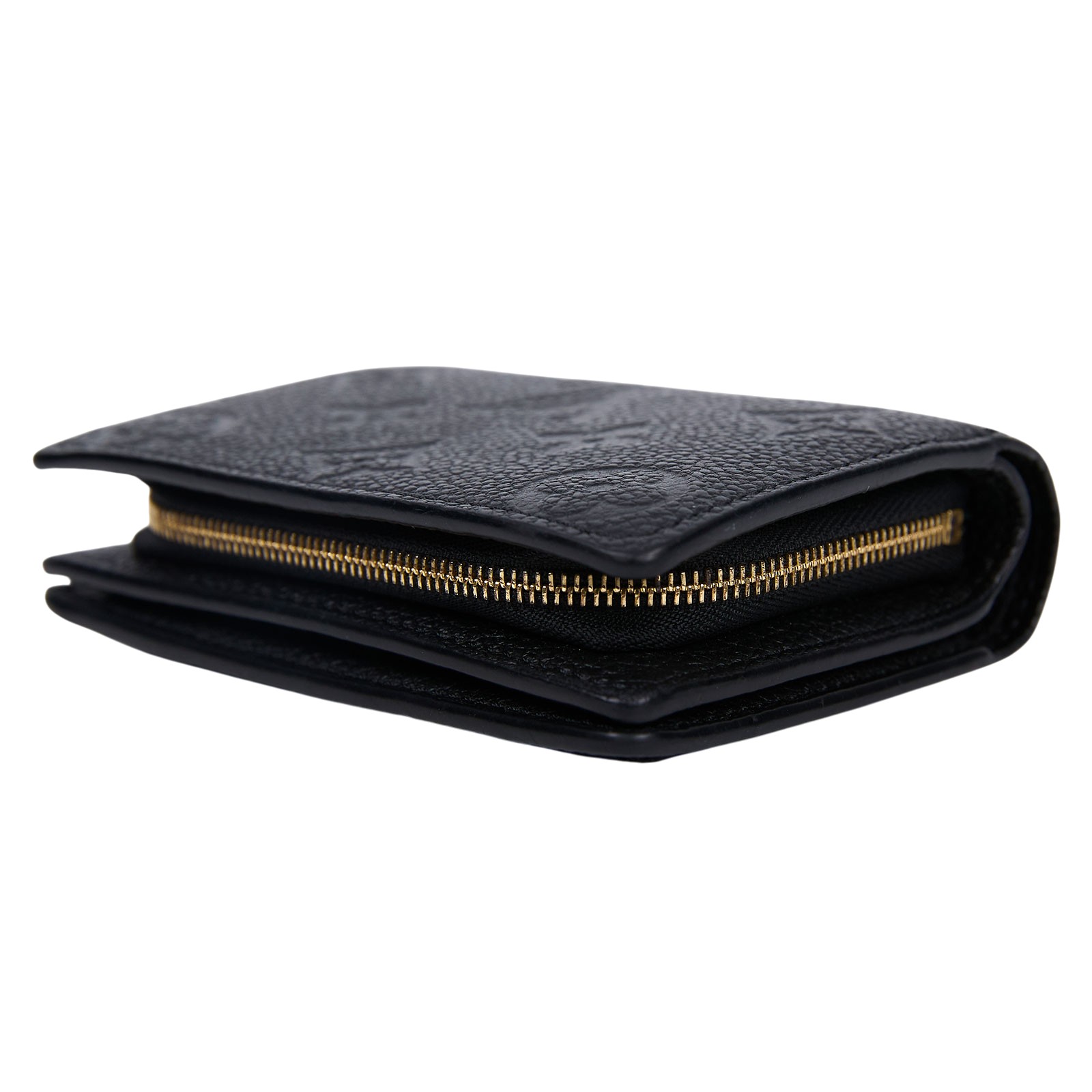 路易威登 LOUIS VUITTON Cléa 柔軟粒面壓花牛皮 錢包 短夾 黑色 M80151 晶片款 黑原花壓紋Clea短夾 原廠盒子/防塵袋