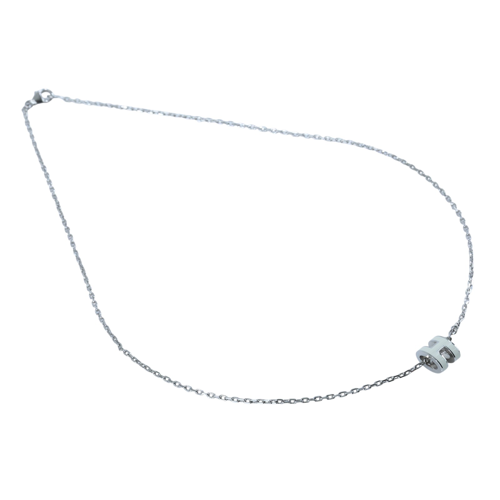 愛馬仕 Hermes Mini Pop H 墜飾 白色 H147992FP49 ST 02 23 銀白POP項鍊 MINI 原廠盒子