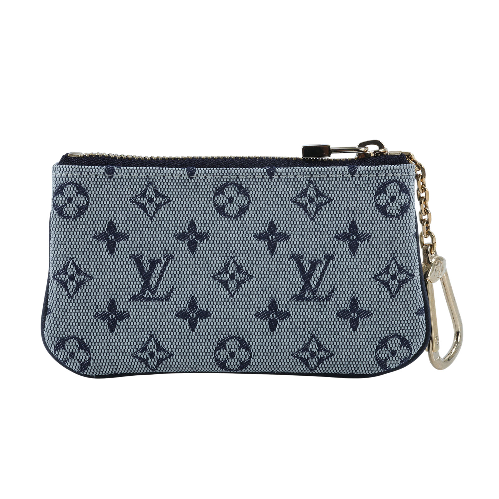路易威登 LOUIS VUITTON 老花 Monogram 緹花織布 零錢包 鑰匙扣 M92236 深藍緹花零錢鑰匙包 無附屬品