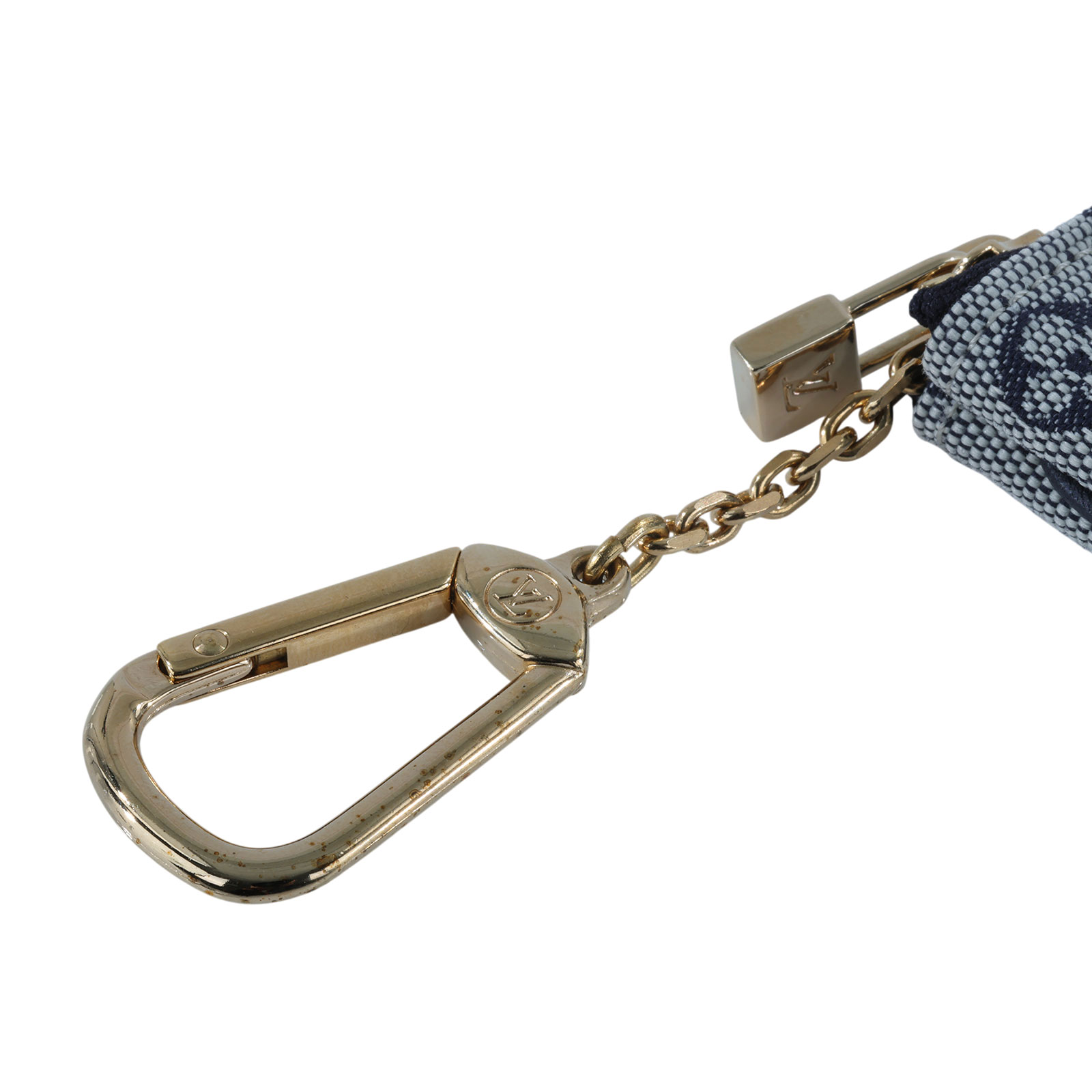 路易威登 LOUIS VUITTON 老花 Monogram 緹花織布 零錢包 鑰匙扣 M92236 深藍緹花零錢鑰匙包 無附屬品