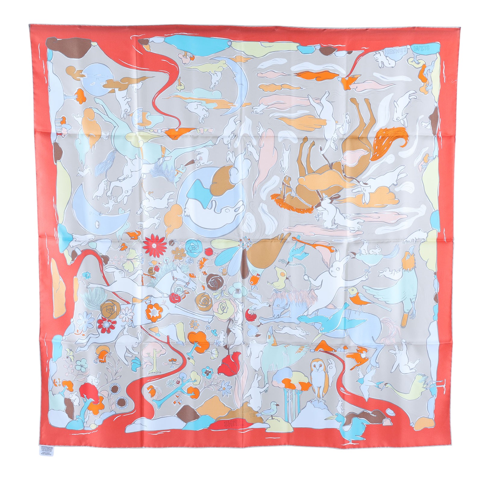 愛馬仕 Hermes Mille et Un Lapins scarf 90 絲巾    原廠盒子