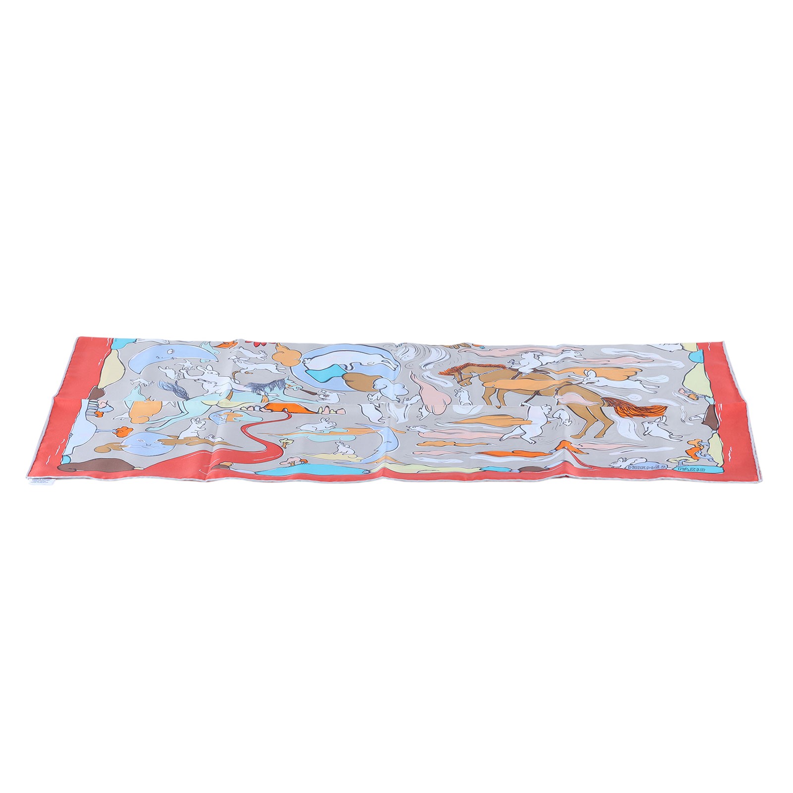 愛馬仕 Hermes Mille et Un Lapins scarf 90 絲巾    原廠盒子