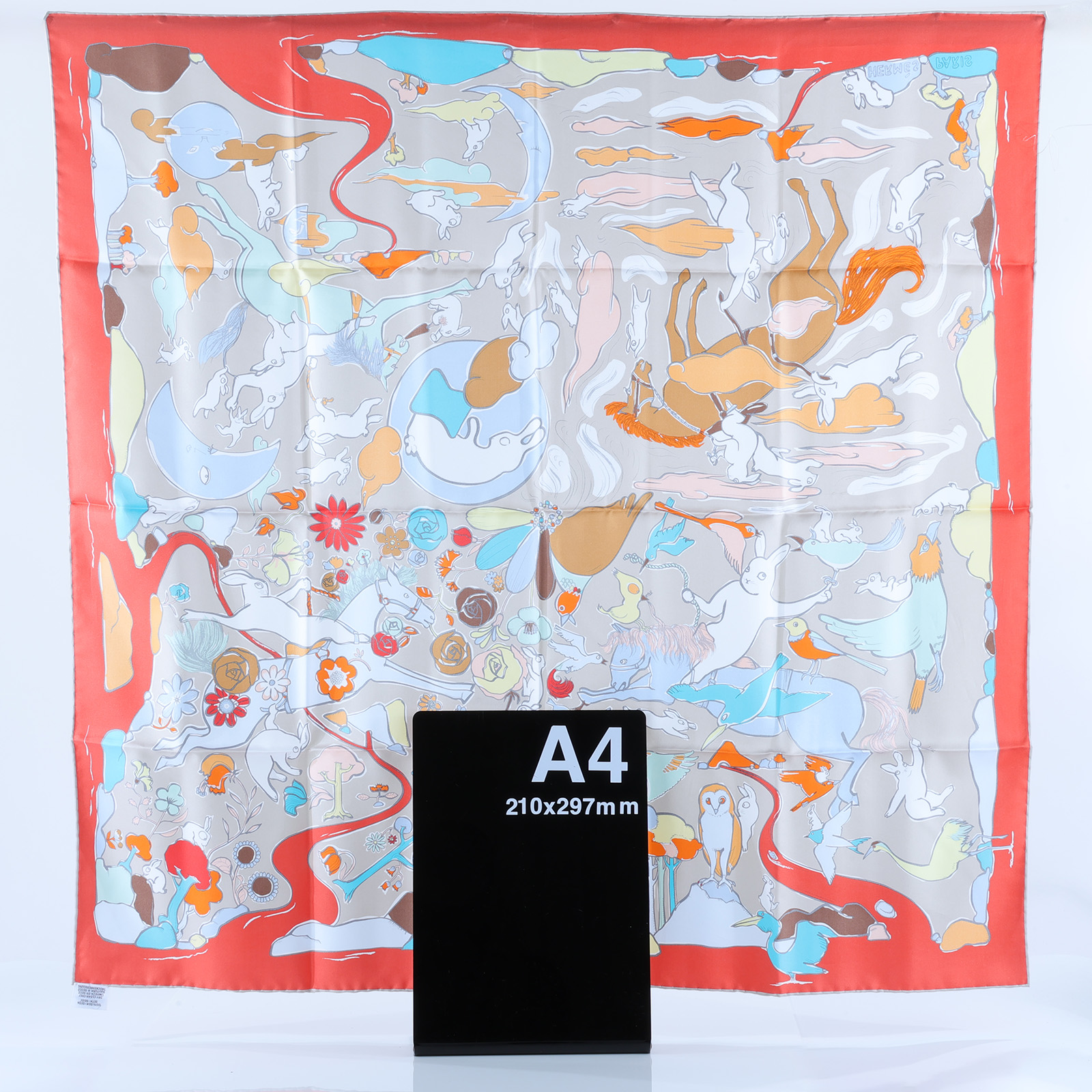 愛馬仕 Hermes Mille et Un Lapins scarf 90 絲巾    原廠盒子