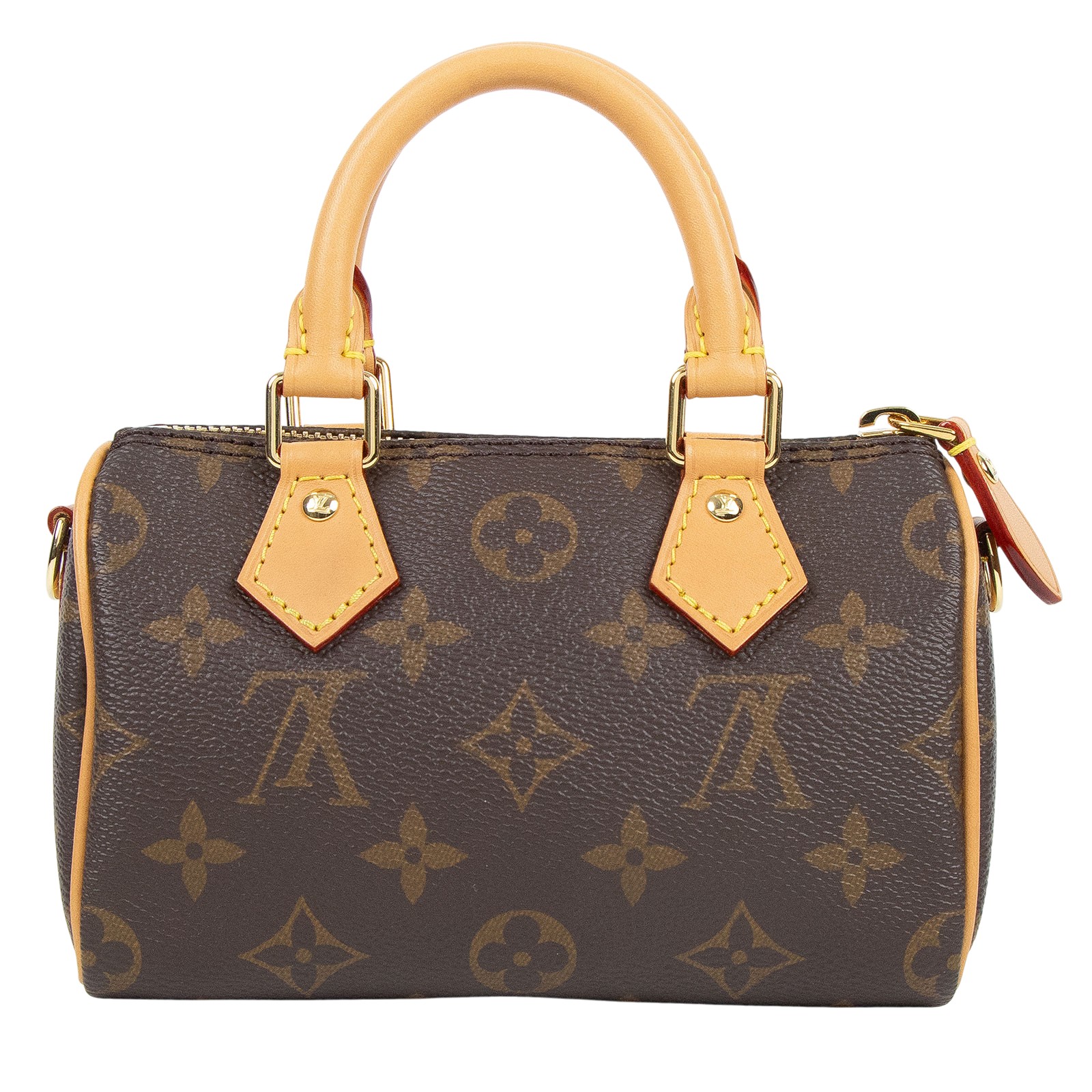 路易威登 LOUIS VUITTON Nano Speedy 原花 手提 肩背包 M81085 原花NANO SPEEDY 原廠盒子/防塵袋