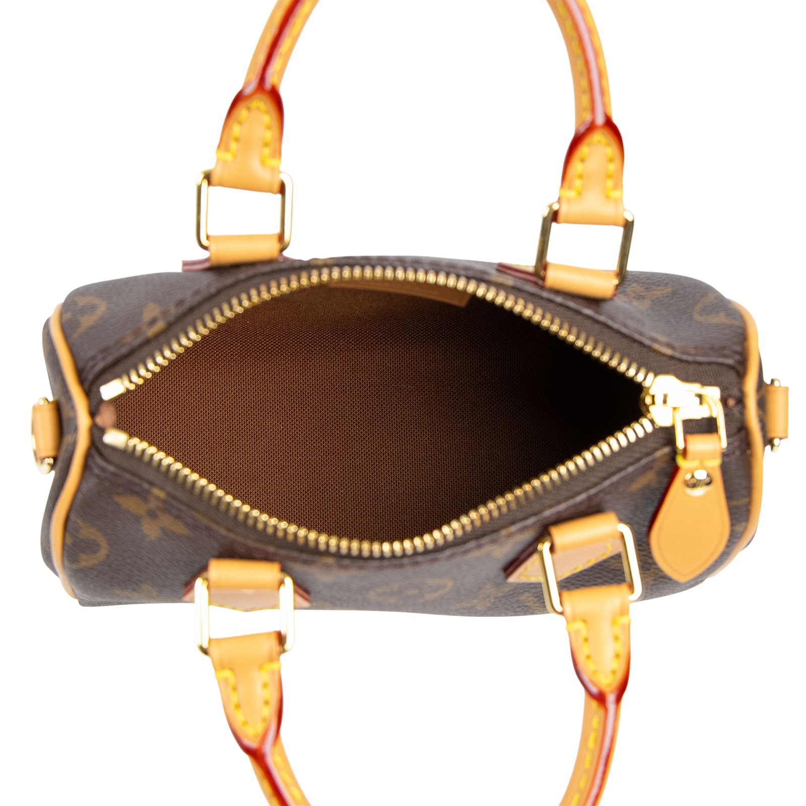 路易威登 LOUIS VUITTON Nano Speedy 原花 手提 肩背包 M81085 原花NANO SPEEDY 原廠盒子/防塵袋