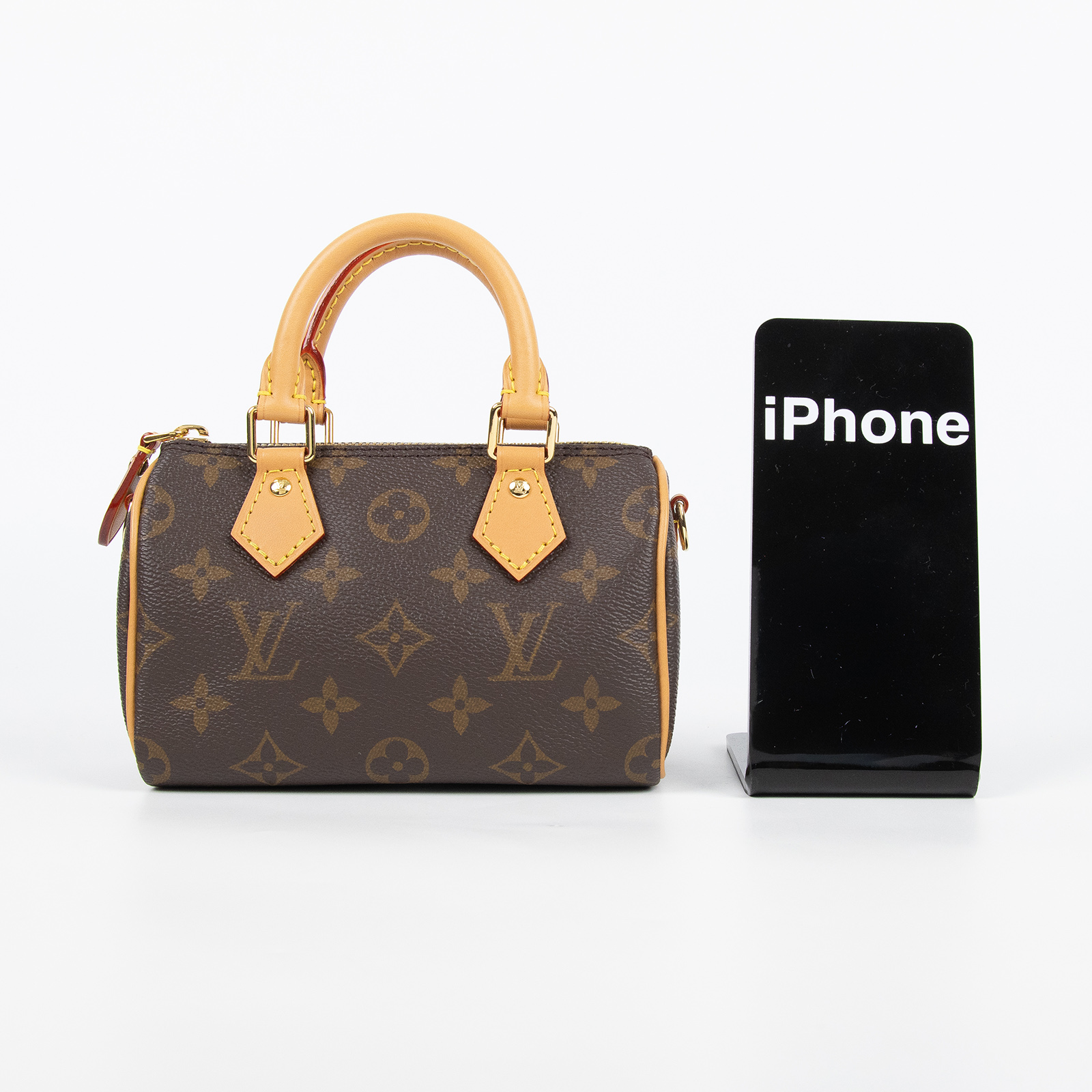 路易威登 LOUIS VUITTON Nano Speedy 原花 手提 肩背包 M81085 原花NANO SPEEDY 原廠盒子/防塵袋