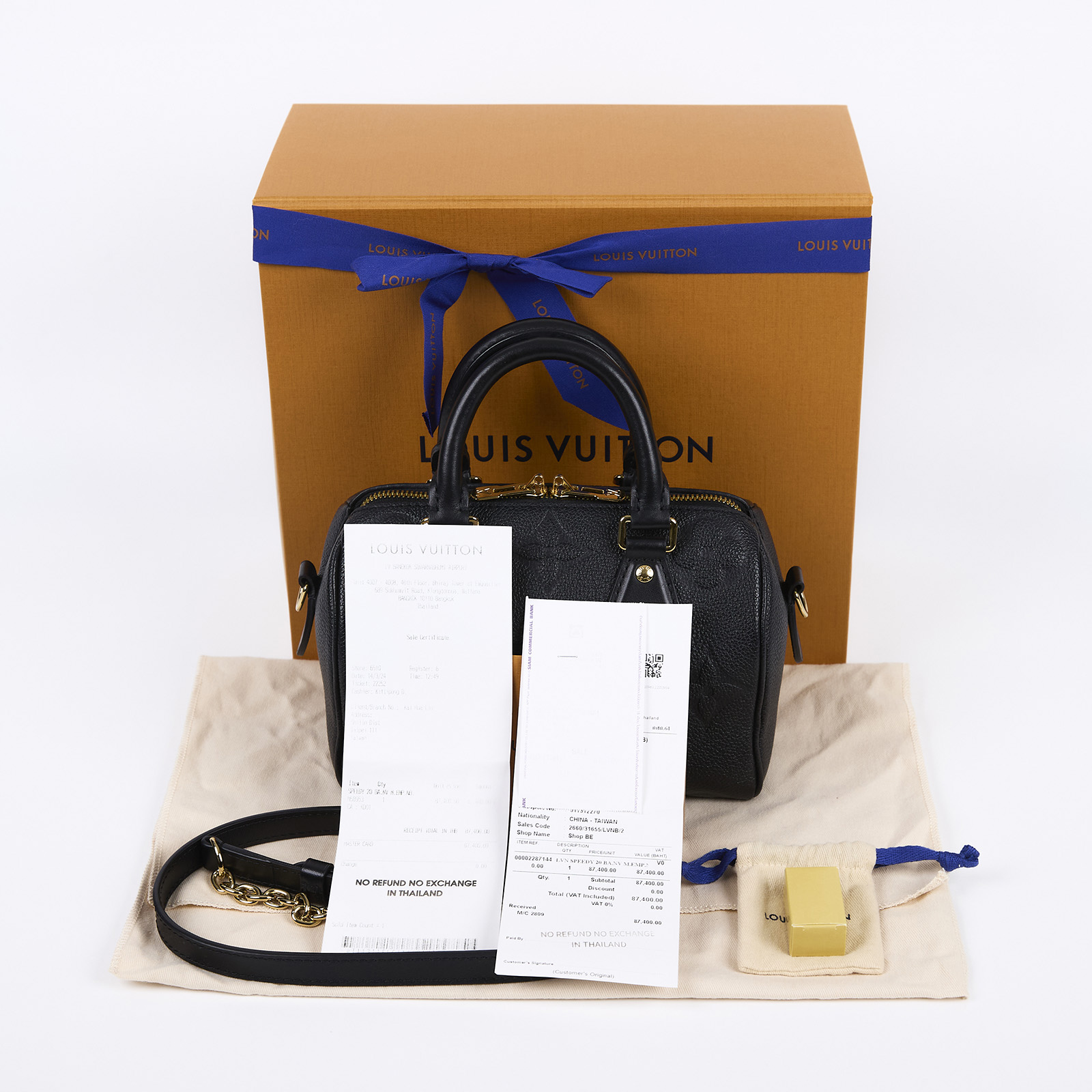 路易威登 LOUIS VUITTON Speedy Bandoulière  20 Noir 手提 斜背 波士頓包 M58953 晶片款  原廠盒子/防塵袋/鎖組/購買證明