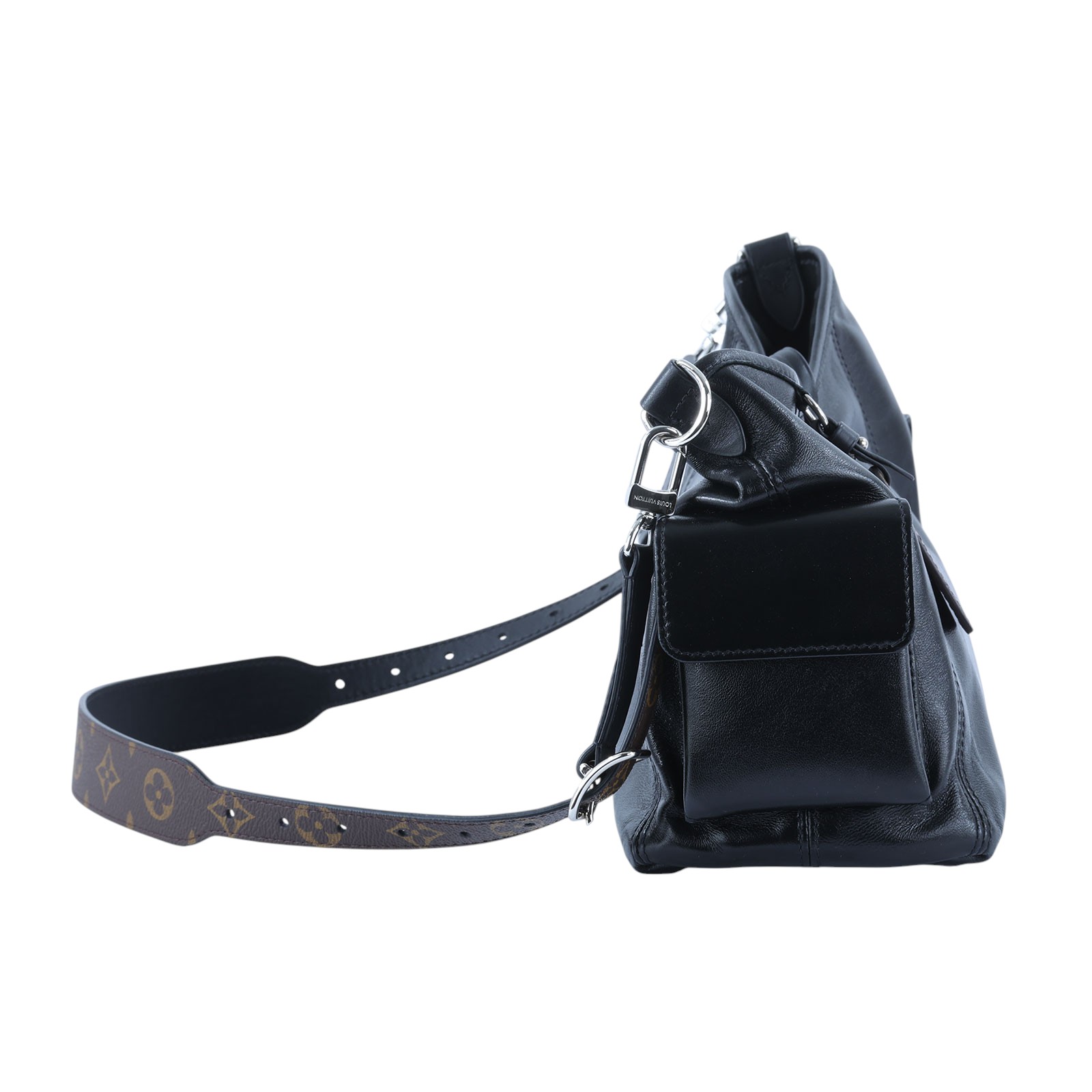 路易威登 LOUIS VUITTON CarryAll Cargo Vibe PM 手提包 黑色 M24861 晶片款  原廠盒子/防塵袋/背帶/購買證明