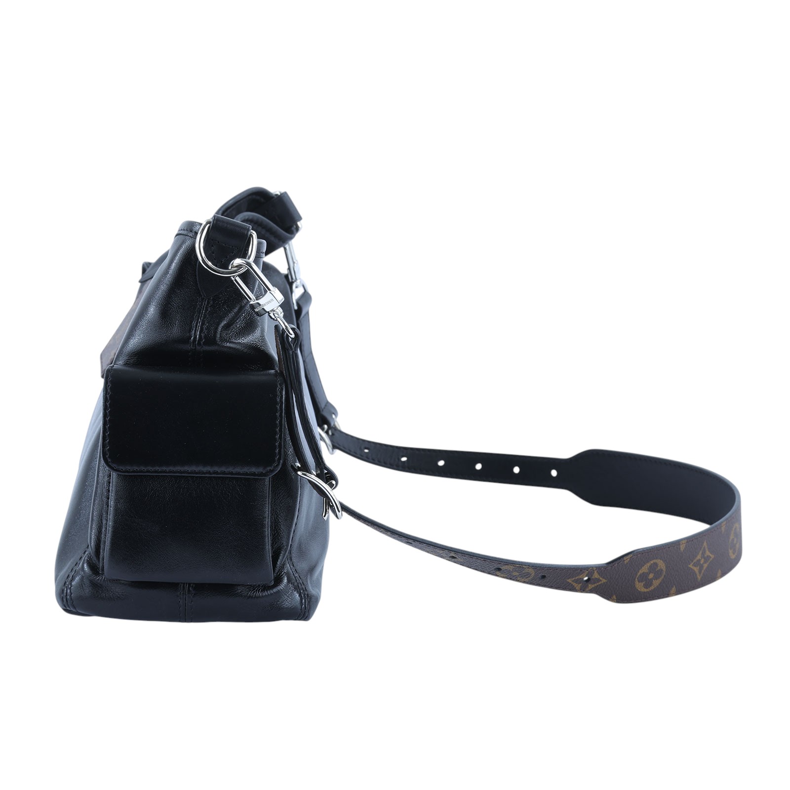 路易威登 LOUIS VUITTON CarryAll Cargo Vibe PM 手提包 黑色 M24861 晶片款  原廠盒子/防塵袋/背帶/購買證明