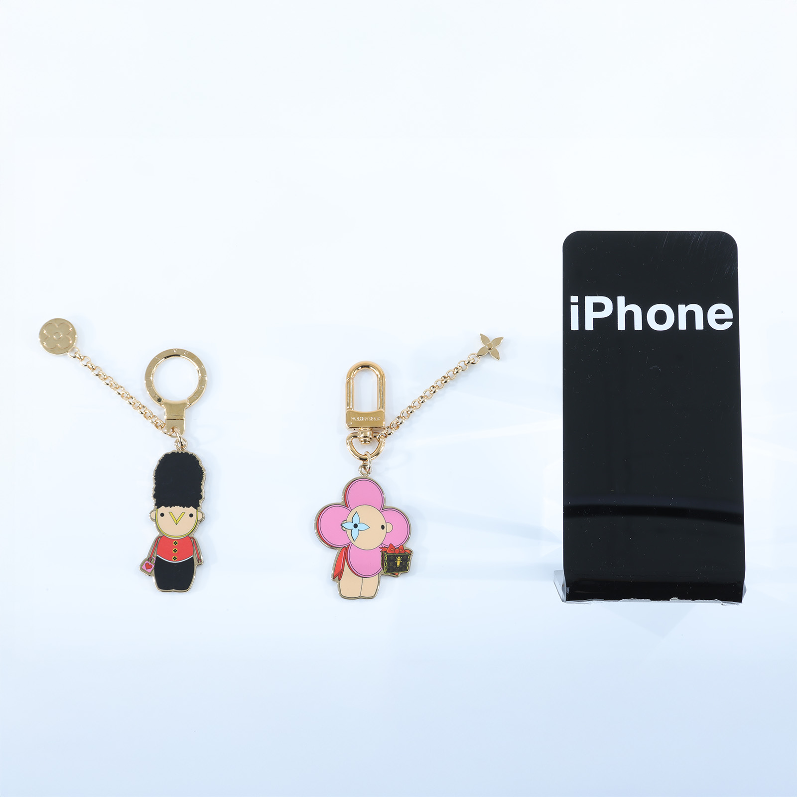 路易威登 LOUIS VUITTON Monogram Vivienne BFF 聖誕 鏈條 吊墜 包掛 吊飾 金色 M00503 一對吊飾 原廠盒子/防塵袋