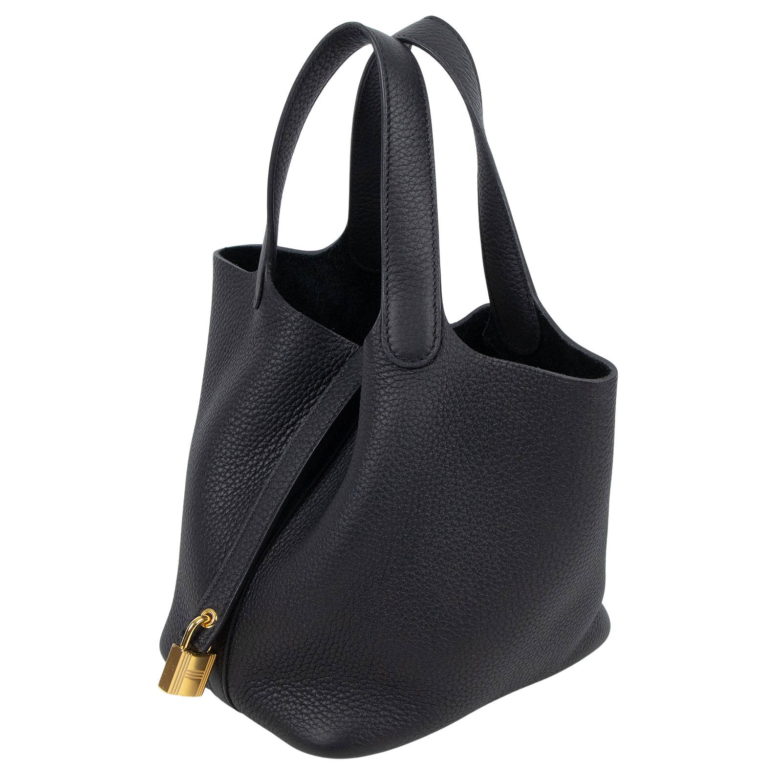 愛馬仕 Hermes Picotin Lock 18 菜籃子包 金色五金 黑色 H056289CC89 W TU 006CP  原廠盒子/防塵袋/購買證明