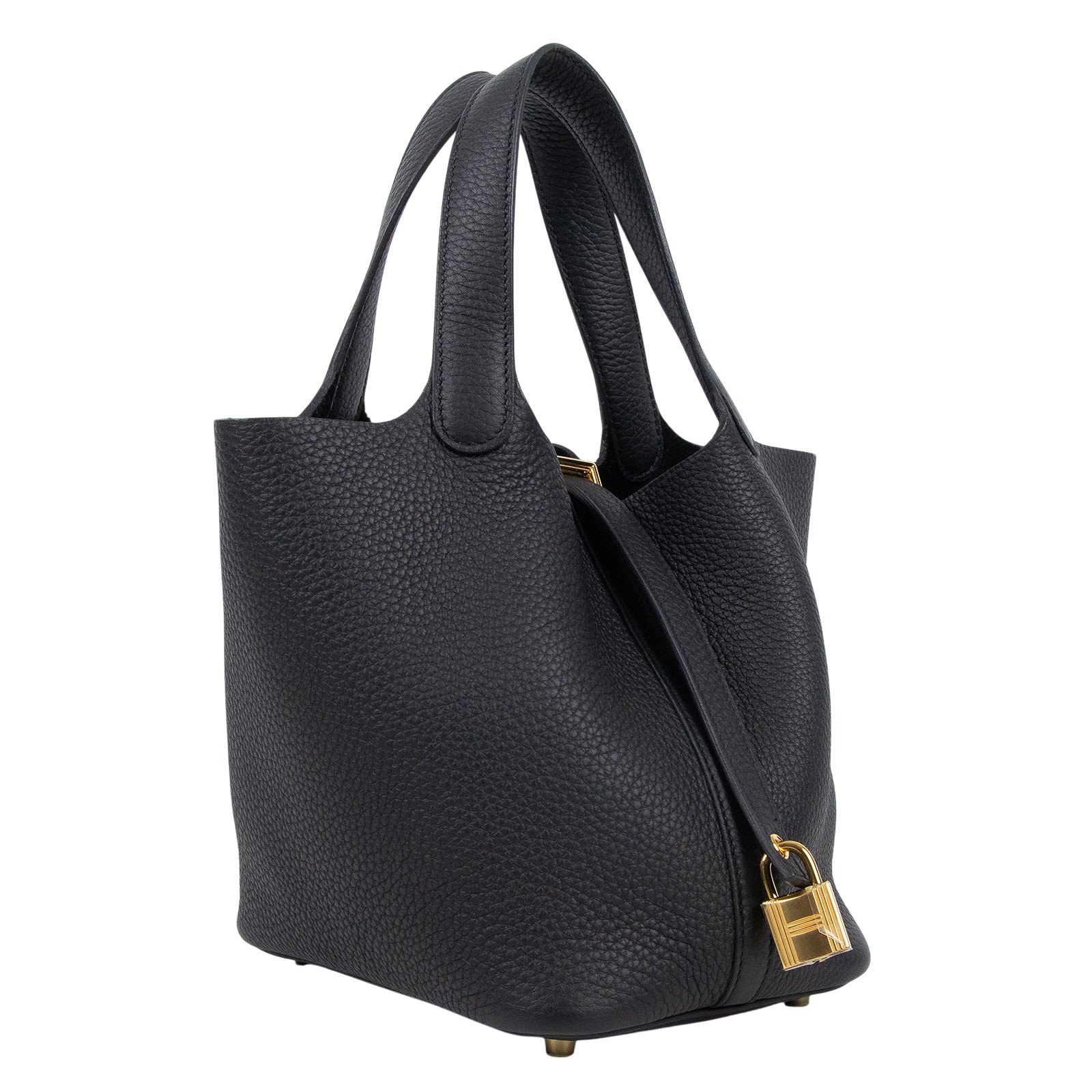 愛馬仕 Hermes Picotin Lock 18 菜籃子包 金色五金 黑色 H056289CC89 W TU 006CP  原廠盒子/防塵袋/購買證明