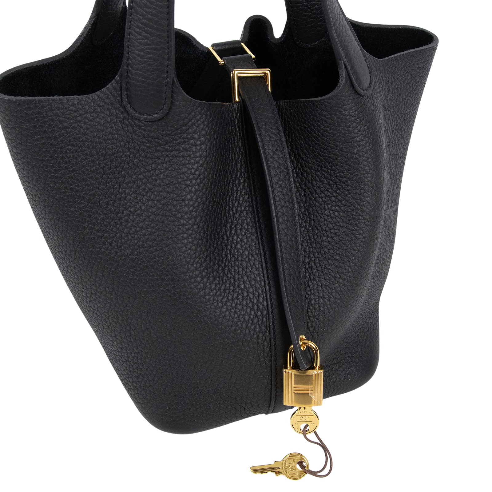 愛馬仕 Hermes Picotin Lock 18 菜籃子包 金色五金 黑色 H056289CC89 W TU 006CP  原廠盒子/防塵袋/購買證明