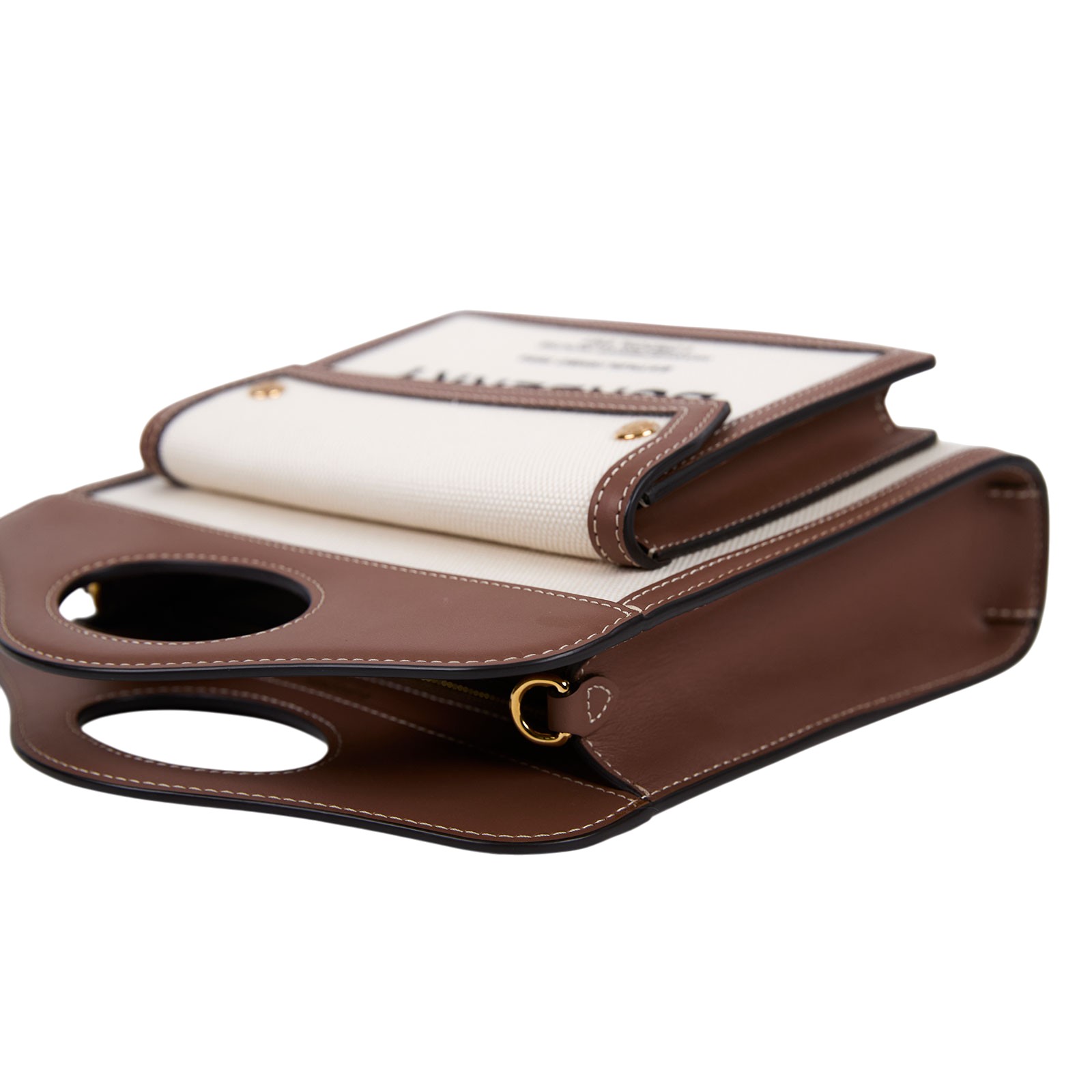 博柏利 BURBERRY Mini Pocket 肩背 手提包 8039361 帆布拼皮革POCKET MINI 防塵袋