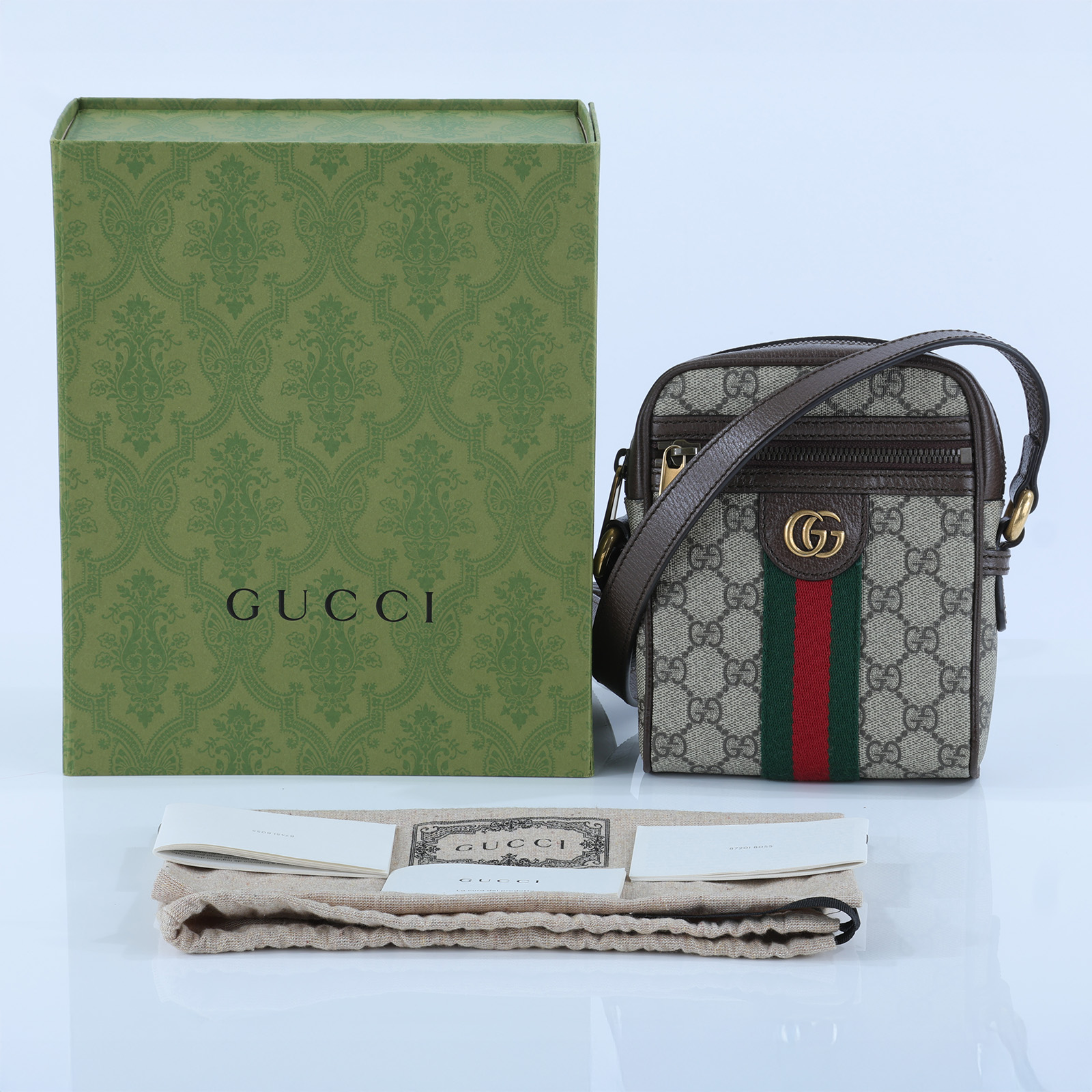 古馳 GUCCI Ophidia GG 肩揹袋 烏木色 598127 96IWT 棕GG相機包 原廠盒子/防塵袋