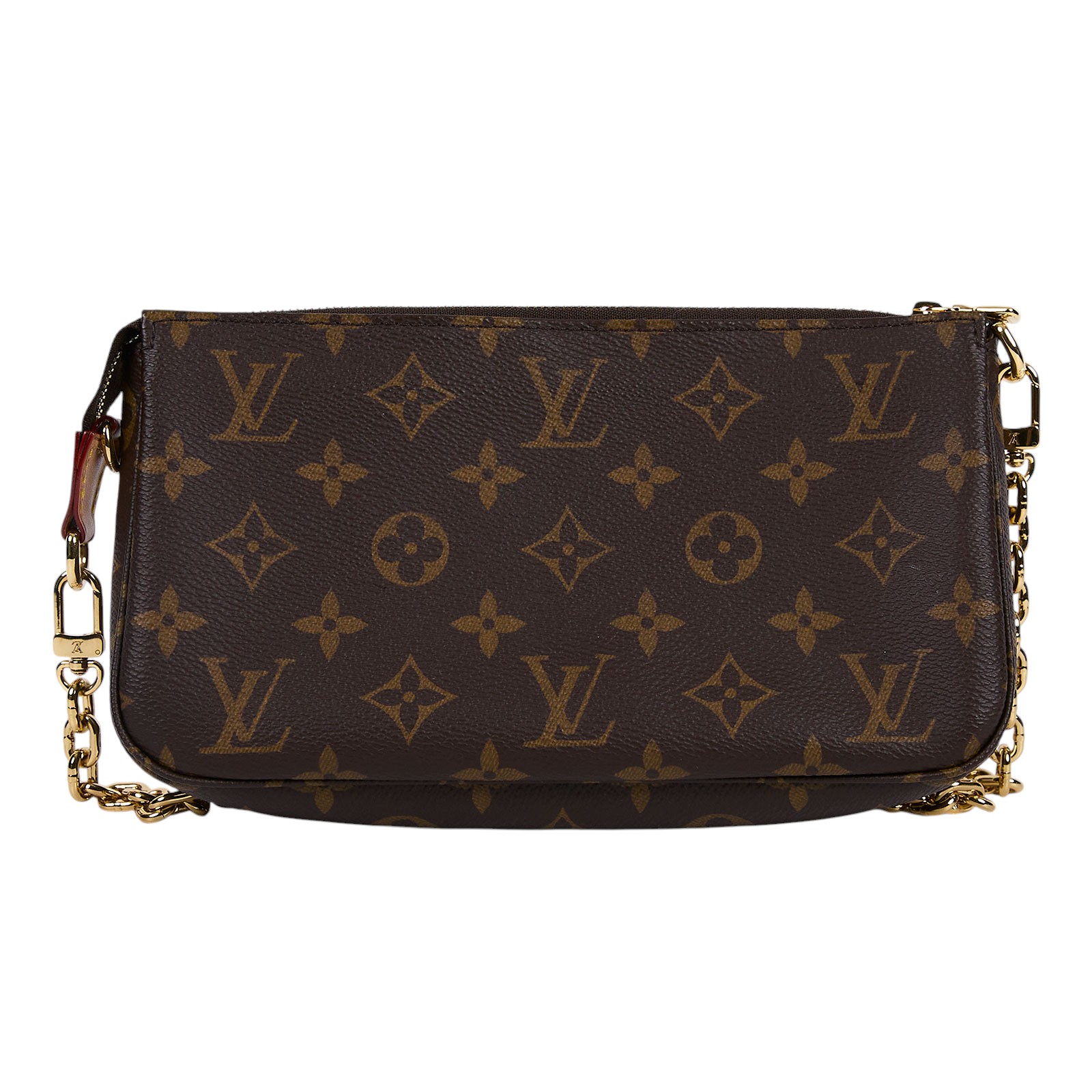 路易威登 LOUIS VUITTON Pochette Accessoires 麻將包 鍊條 皮背帶 腋下單肩包 M82766 晶片款  原廠盒子/防塵袋/購買證明