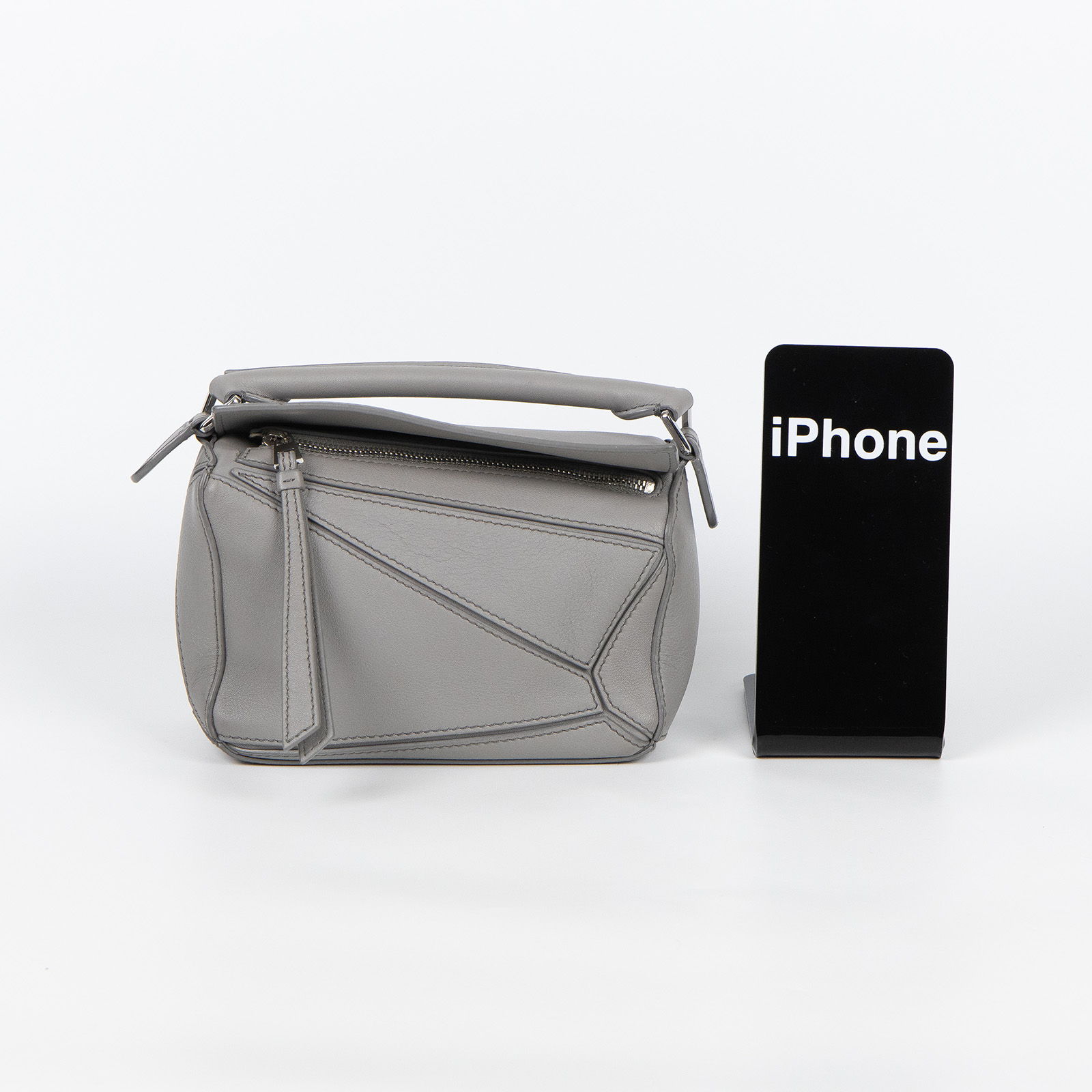 羅意威 LOEWE Puzzle mini 手提 肩背包 322.30.U95 灰PUZZLE MINI 原廠盒子/防塵袋