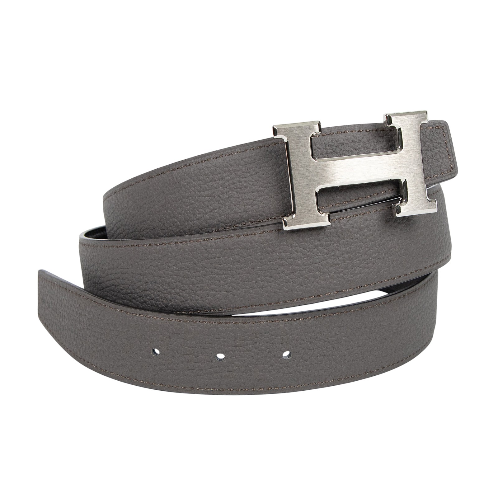 愛馬仕 Hermes H 皮帶扣 32 mm 雙面皮革腰帶 H064544CB86pH073967CAEM095 /B FM 380/#95  原廠盒子/防塵袋