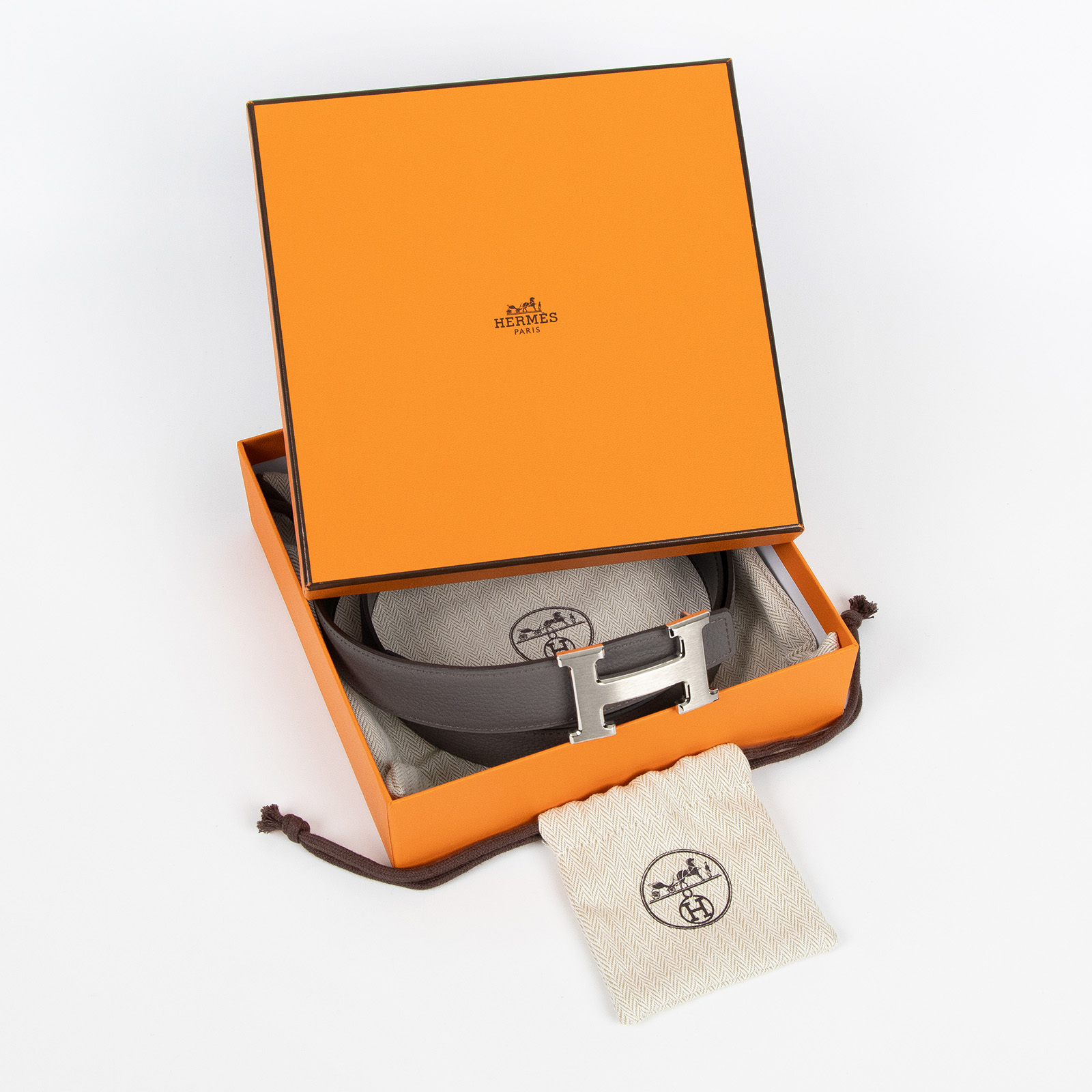 愛馬仕 Hermes H 皮帶扣 32 mm 雙面皮革腰帶 H064544CB86pH073967CAEM095 /B FM 380/#95  原廠盒子/防塵袋