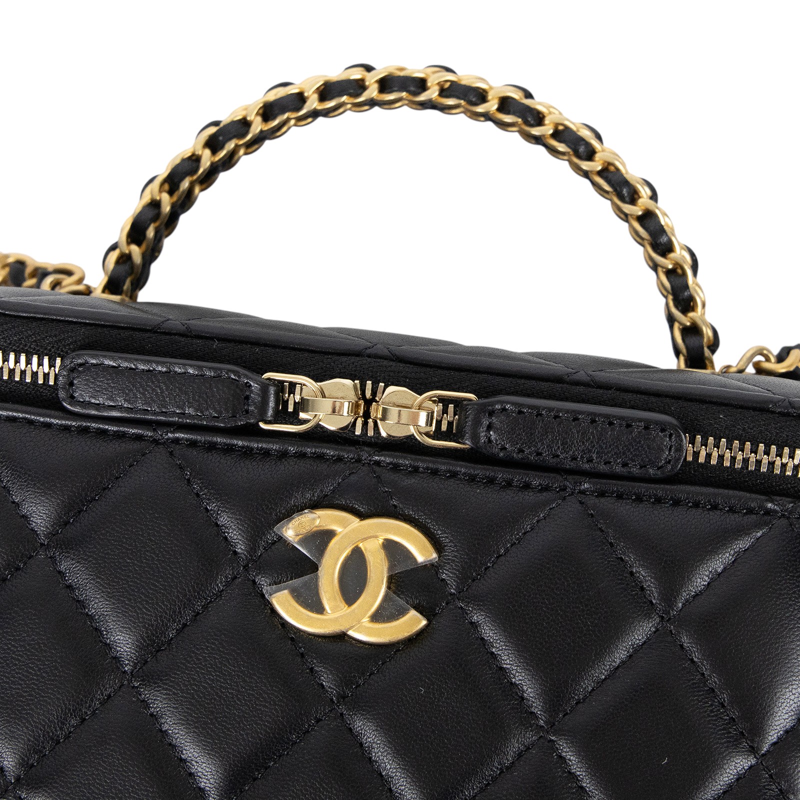 香奈兒 CHANEL Vanity Case 化妝箱 AP4064 晶片款 黑羊VANITY 原廠盒子/防塵袋