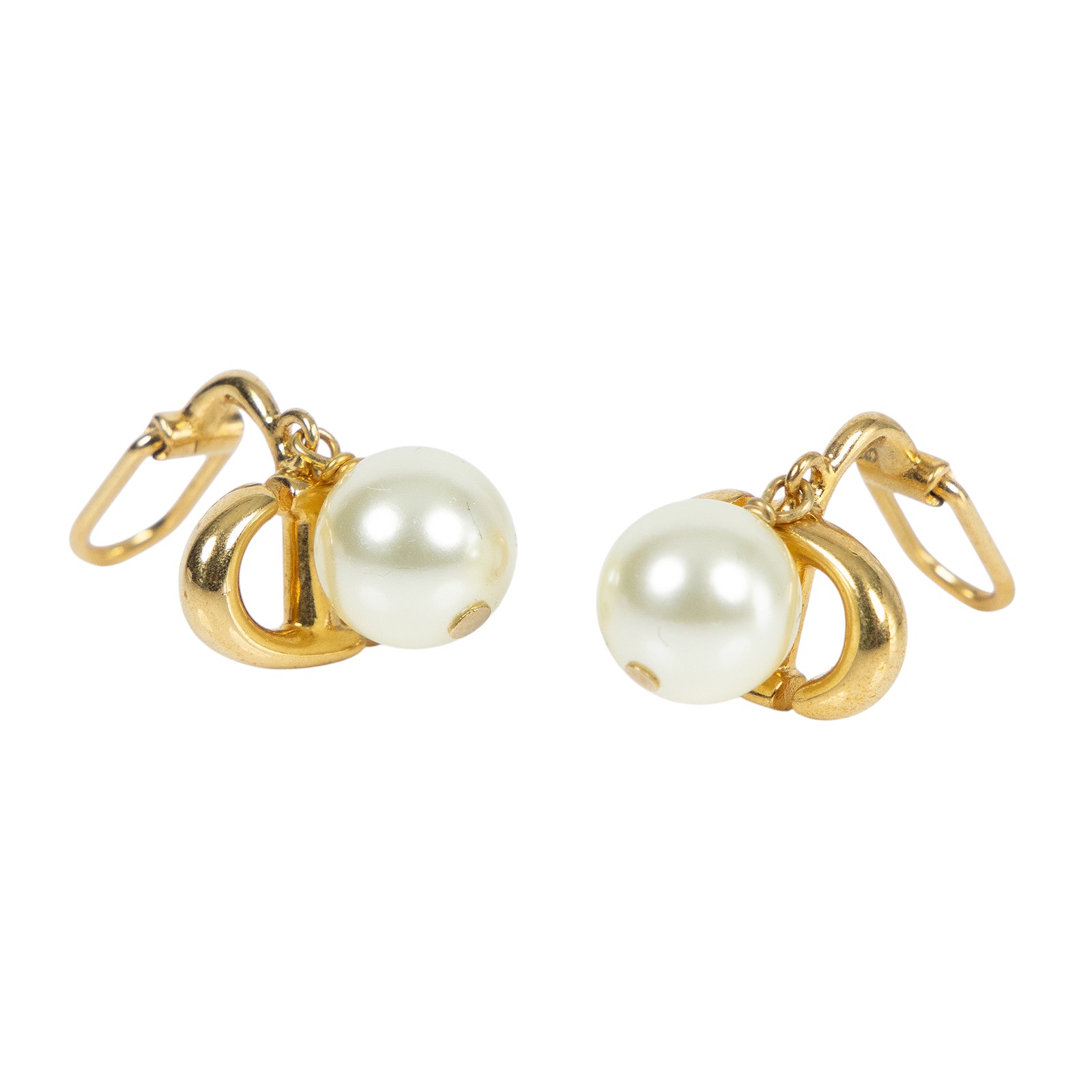 迪奧 CHRISTIAN DIOR CD Navy 夾式耳環 金色 E1876CDNRS CD Navy 夾式耳環 原廠盒子/防塵袋/購買證明