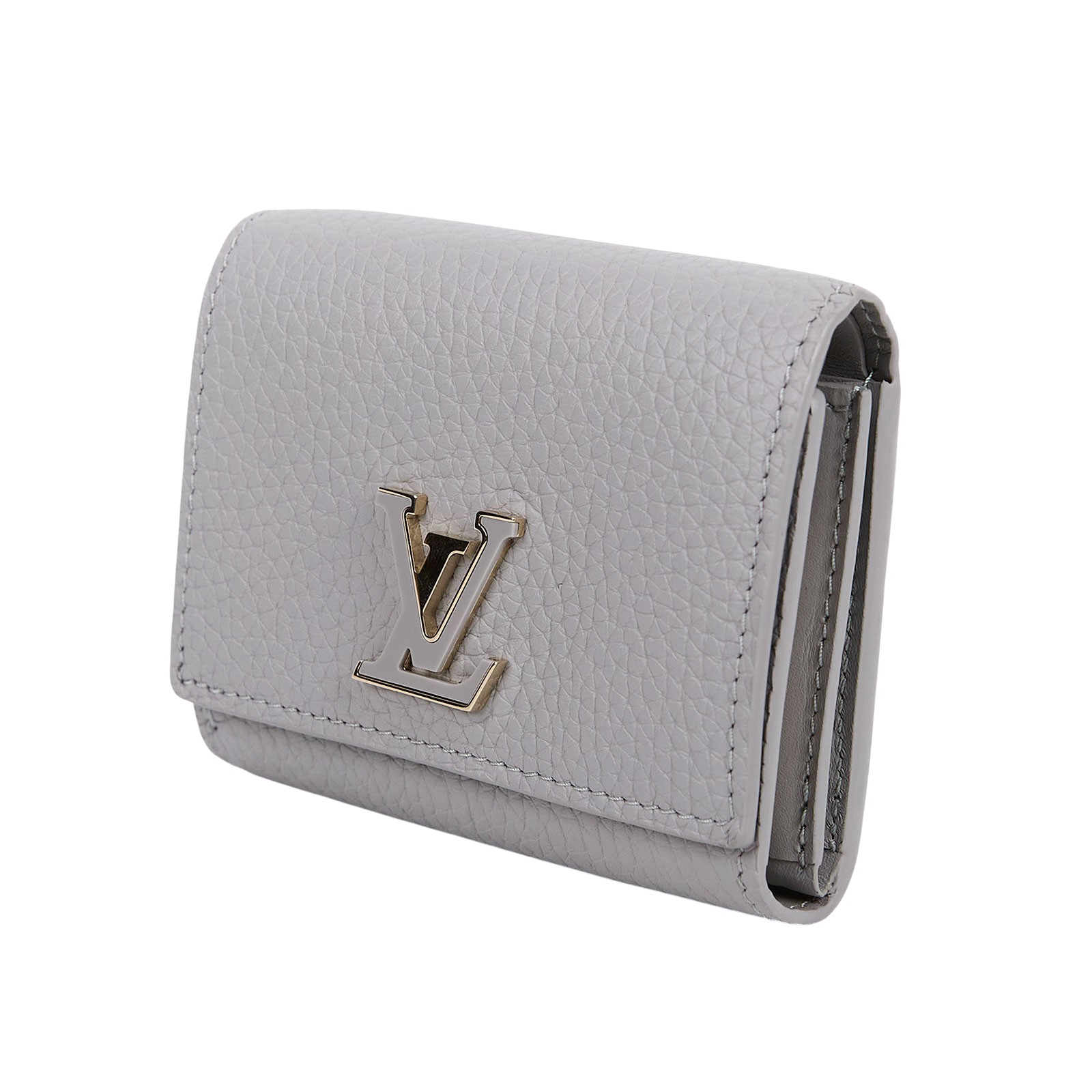 路易威登 LOUIS VUITTON Capucines Tiny 錢包 短夾 灰色 M12406 晶片款 灰Capucines Tiny短夾 原廠盒子/防塵袋