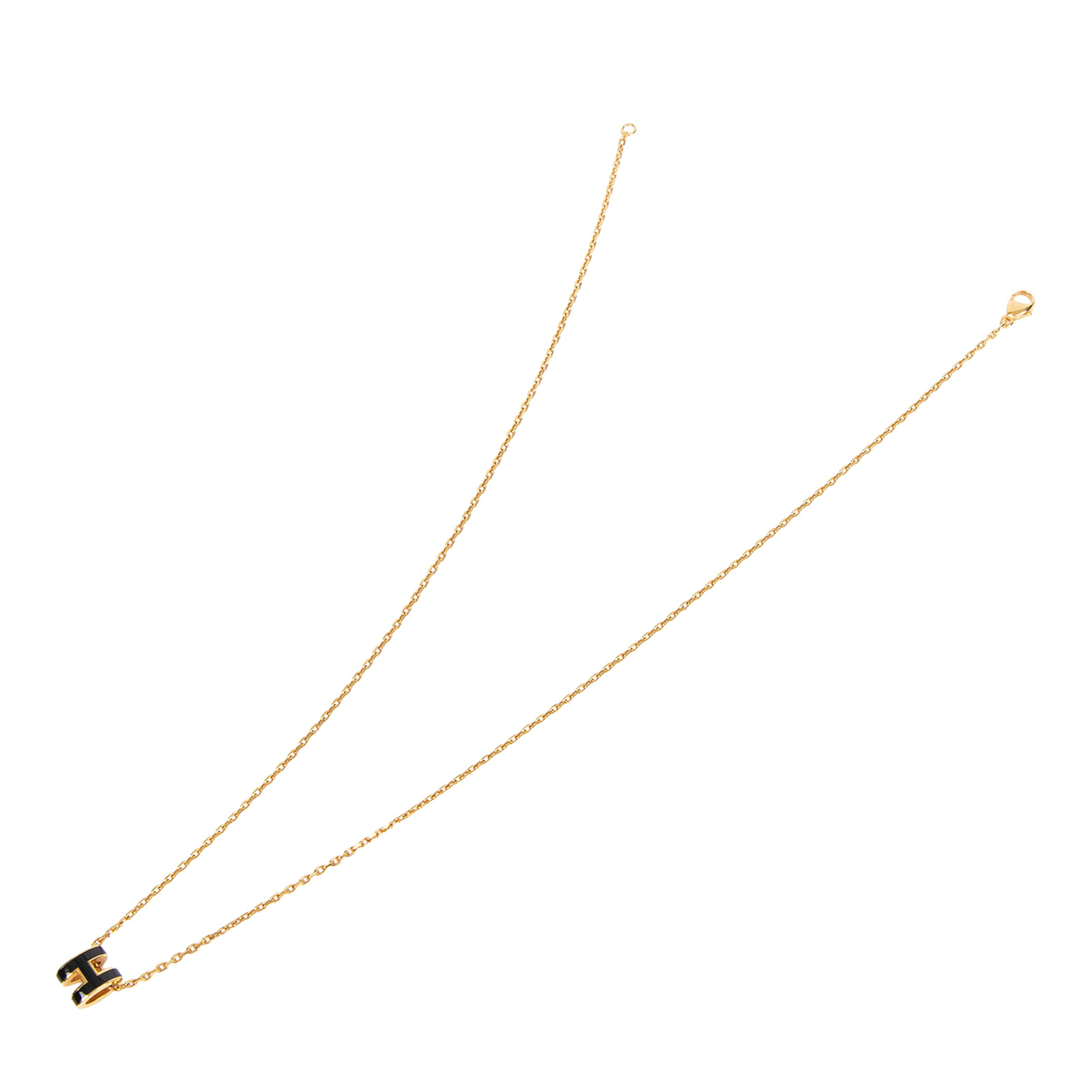 愛馬仕 Hermes Mini Pop H 墜飾 黑色 H147992FO03  黑MINI POP H項鍊 原廠盒子/防塵袋/台灣購買證明