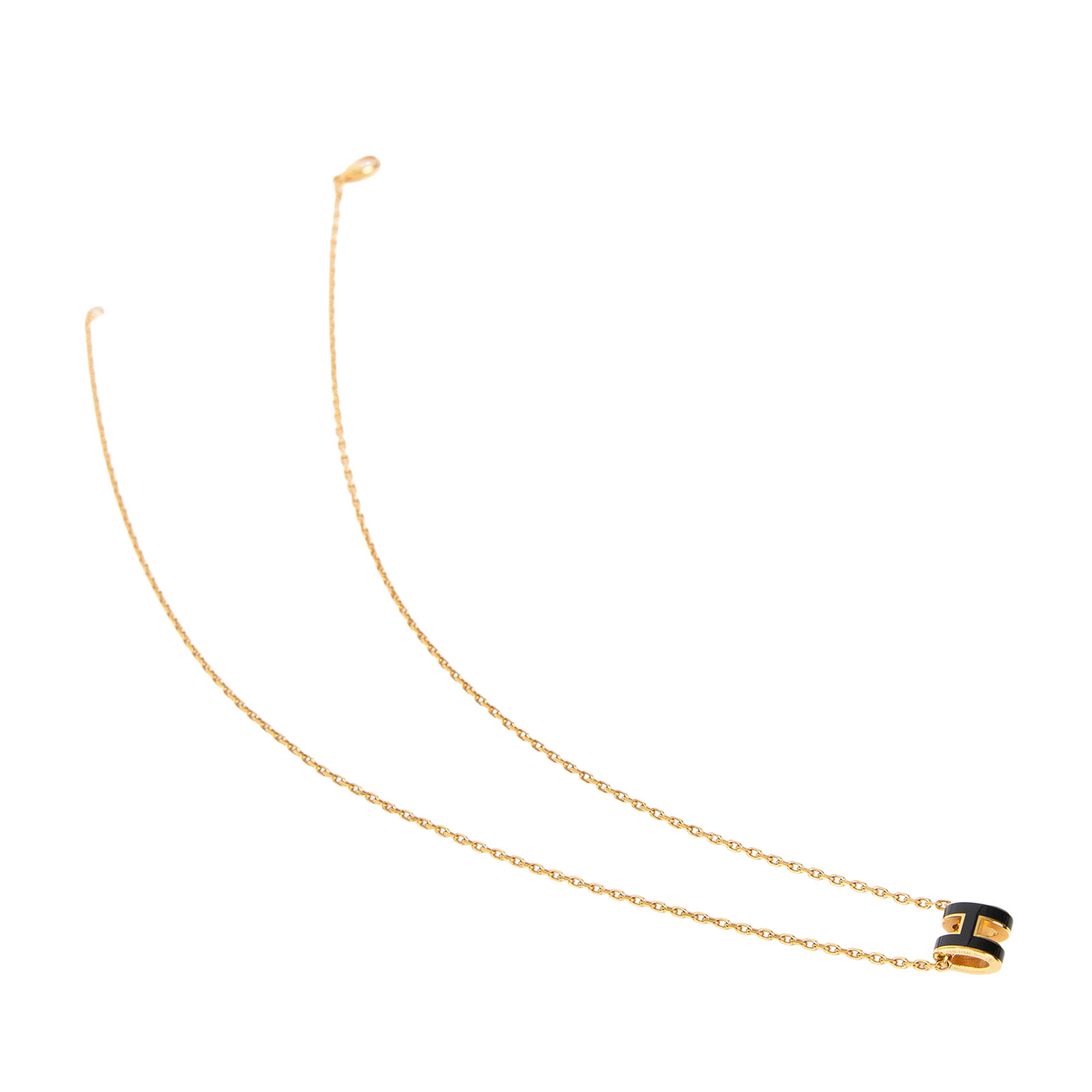 愛馬仕 Hermes Mini Pop H 墜飾 黑色 H147992FO03  黑MINI POP H項鍊 原廠盒子/防塵袋/台灣購買證明