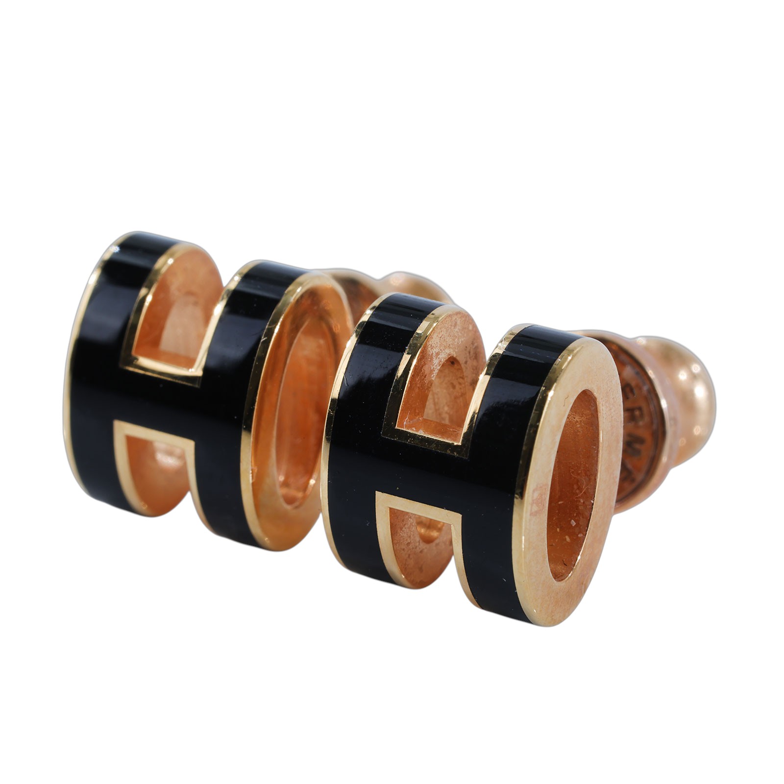 愛馬仕 Hermes Mini Pop H 耳釘 黑色 H608002FO03  黑MINI POP H耳環 原廠盒子