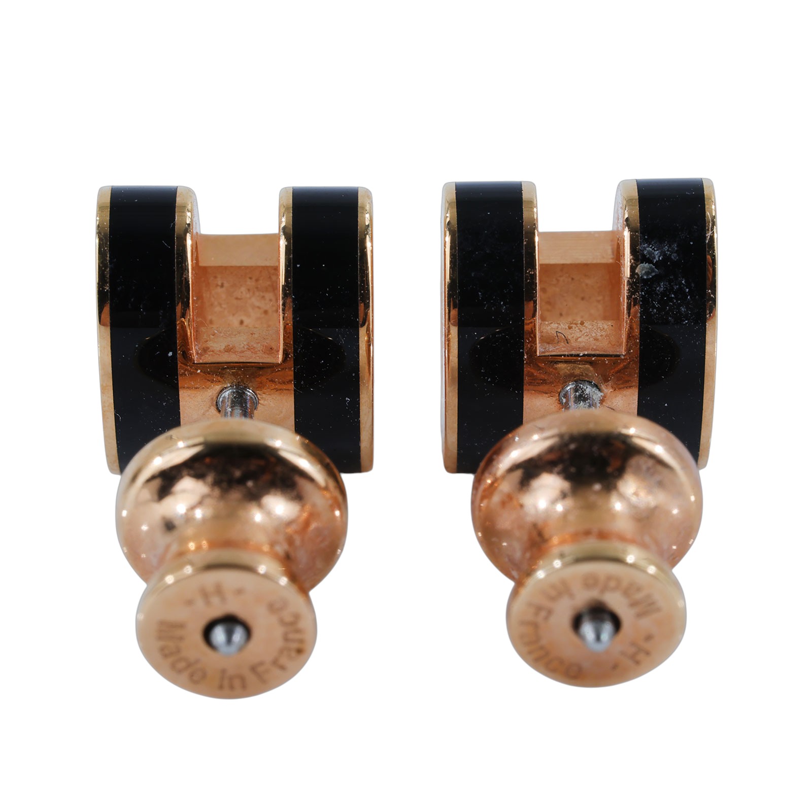 愛馬仕 Hermes Mini Pop H 耳釘 黑色 H608002FO03  黑MINI POP H耳環 原廠盒子