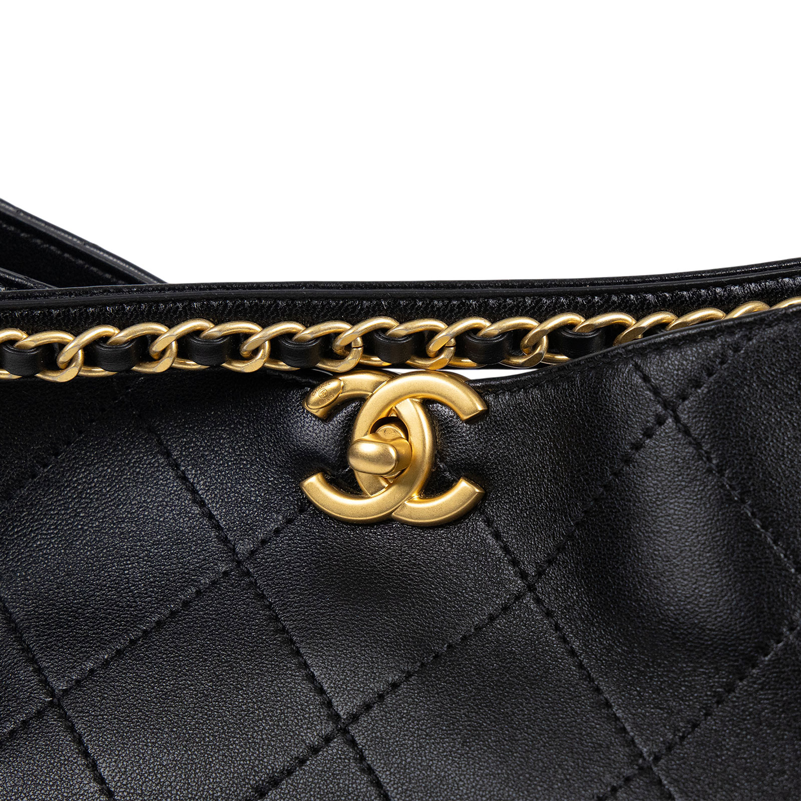 香奈兒 CHANEL 流浪包 Hobo Bag 肩背包 AS5549 B20290 晶片款 黑羊金扣HOBO 原廠盒子/防塵袋/購買證明