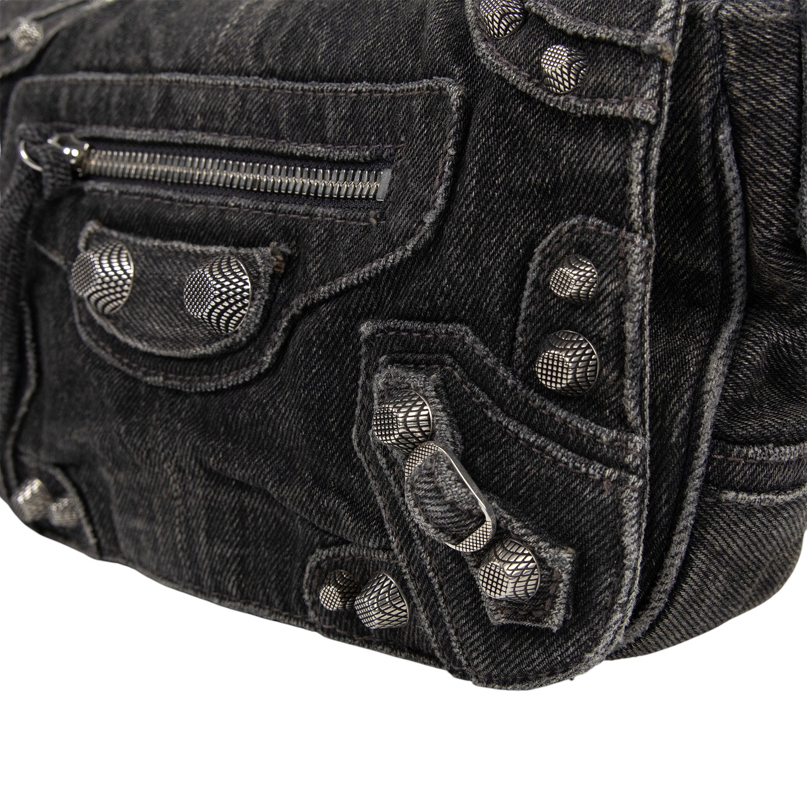 巴黎世家 BALENCIAGA Le cagole XS 翻蓋包  黑牛仔LE CAGOLE MEN XS 防塵袋