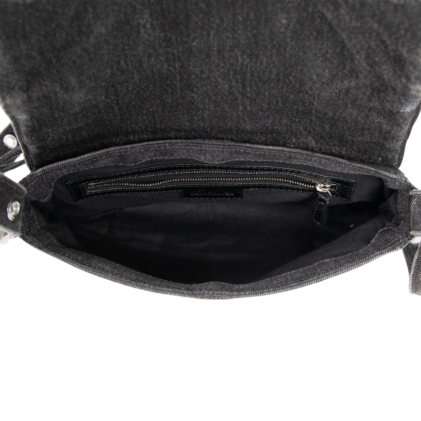 巴黎世家 BALENCIAGA Le cagole XS 翻蓋包  黑牛仔LE CAGOLE MEN XS 防塵袋