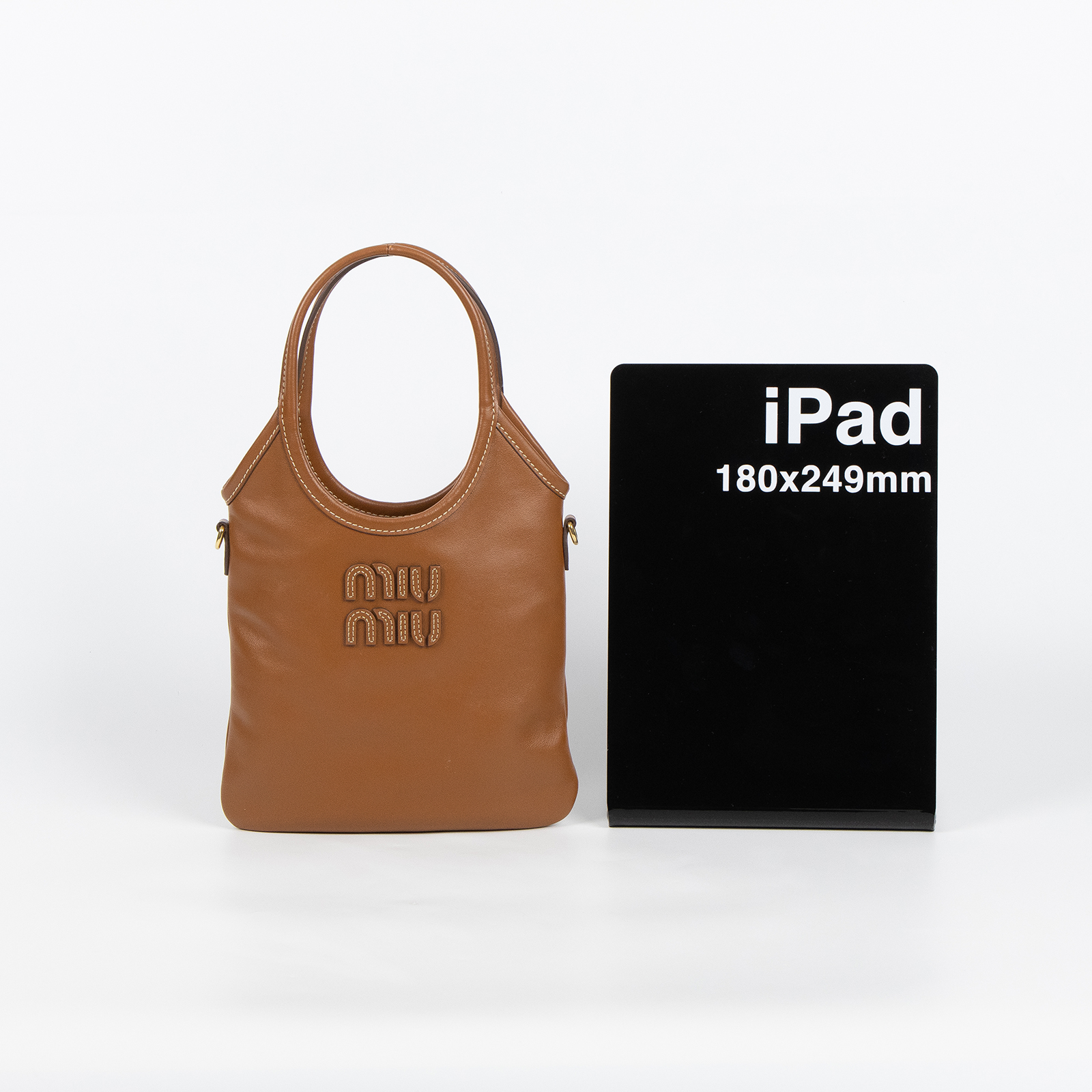 繆繆 MIU MIU Ivy 手提包 5BA281_2IEO 焦糖IVY 2WAY 防塵袋/背帶