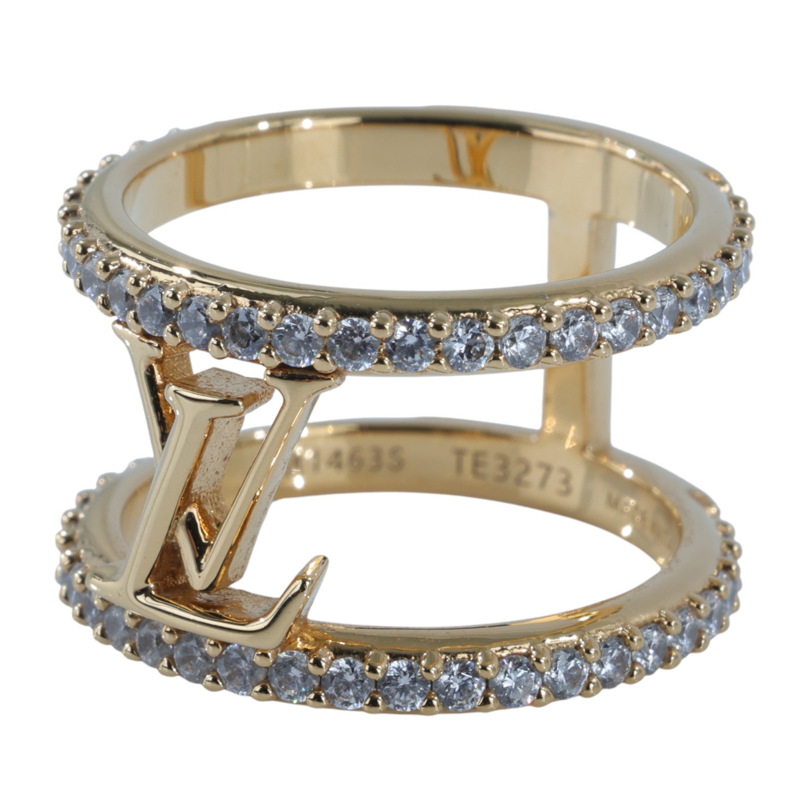 路易威登 LOUIS VUITTON LV Iconic 寬戒指 M1463S 水鑽LOGO戒指 原廠盒子/防塵袋/購買證明