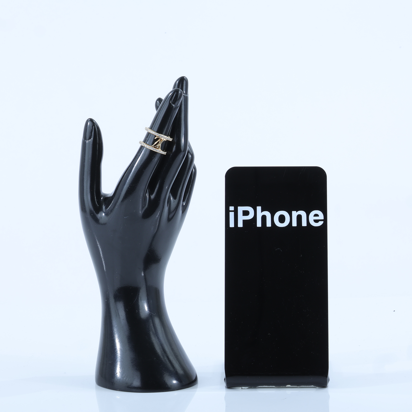 路易威登 LOUIS VUITTON LV Iconic 寬戒指 M1463S 水鑽LOGO戒指 原廠盒子/防塵袋/購買證明