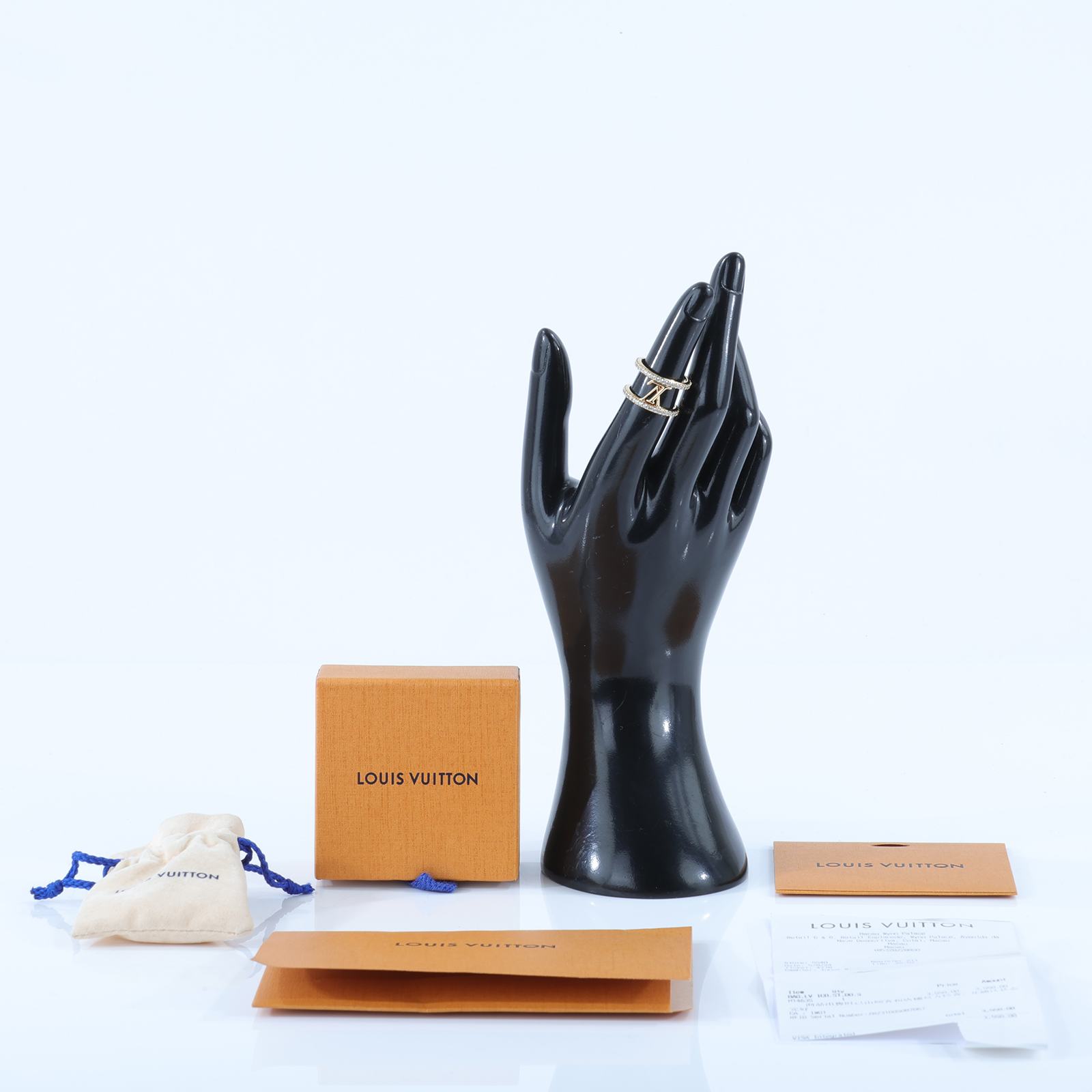 路易威登 LOUIS VUITTON LV Iconic 寬戒指 M1463S 水鑽LOGO戒指 原廠盒子/防塵袋/購買證明