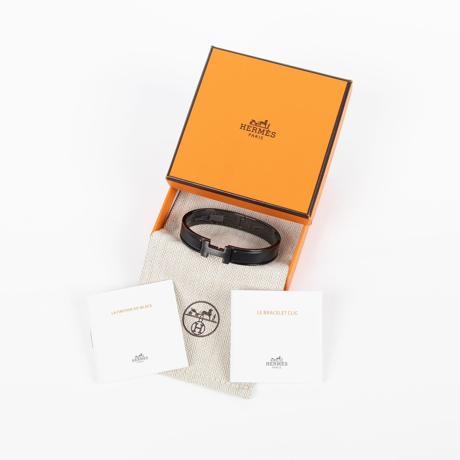 愛馬仕 Hermes Clic HH So Black手環 啞光黑色 H703203FK01T5 /FI 02 63  原廠盒子/防塵袋