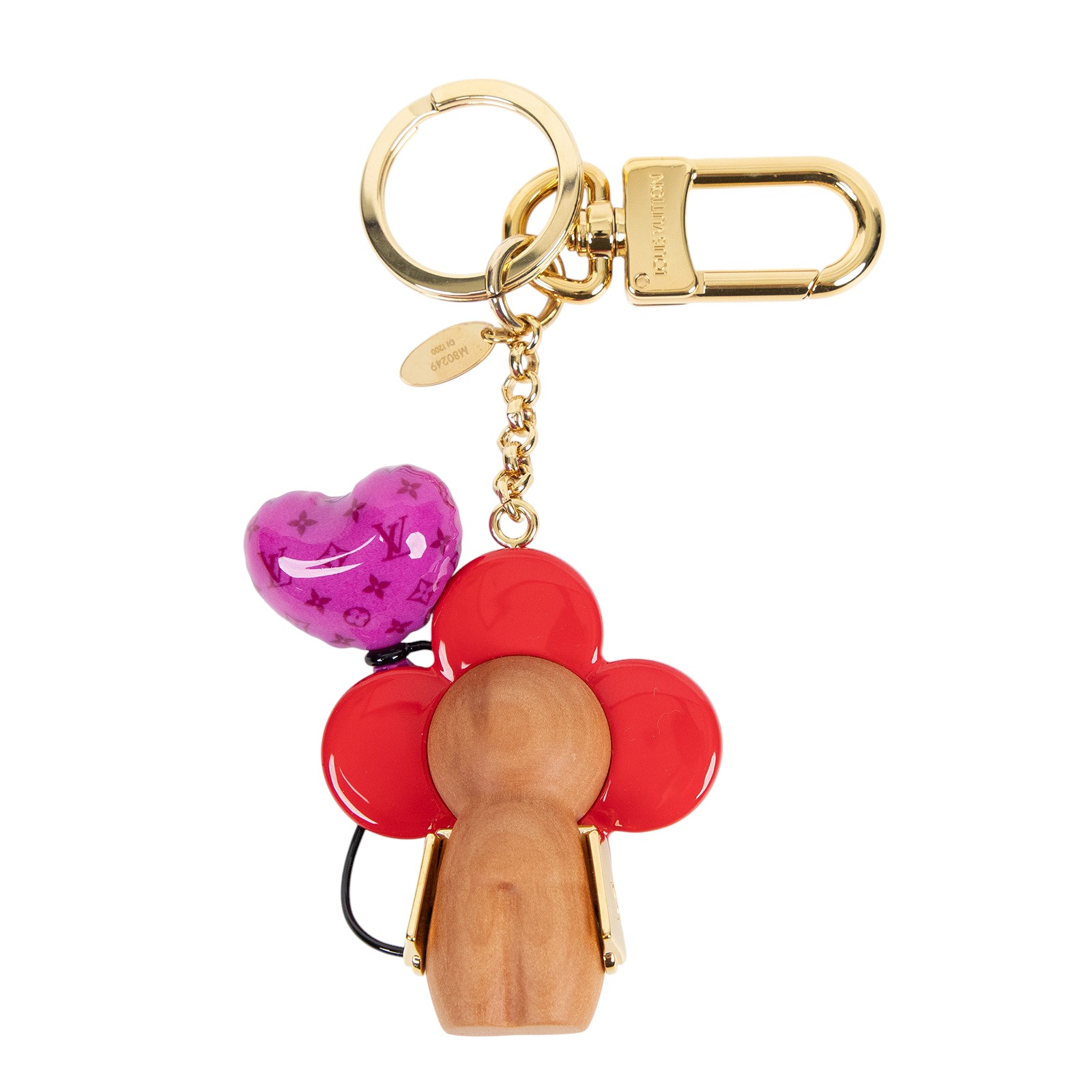 路易威登 LOUIS VUITTON Vivienne 鑰匙圈及包包吊飾 M80249 愛心氣球Vivienne鑰匙圈 原廠盒子/防塵袋