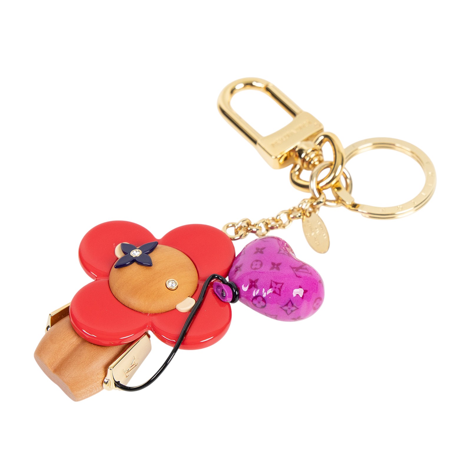 路易威登 LOUIS VUITTON Vivienne 鑰匙圈及包包吊飾 M80249 愛心氣球Vivienne鑰匙圈 原廠盒子/防塵袋