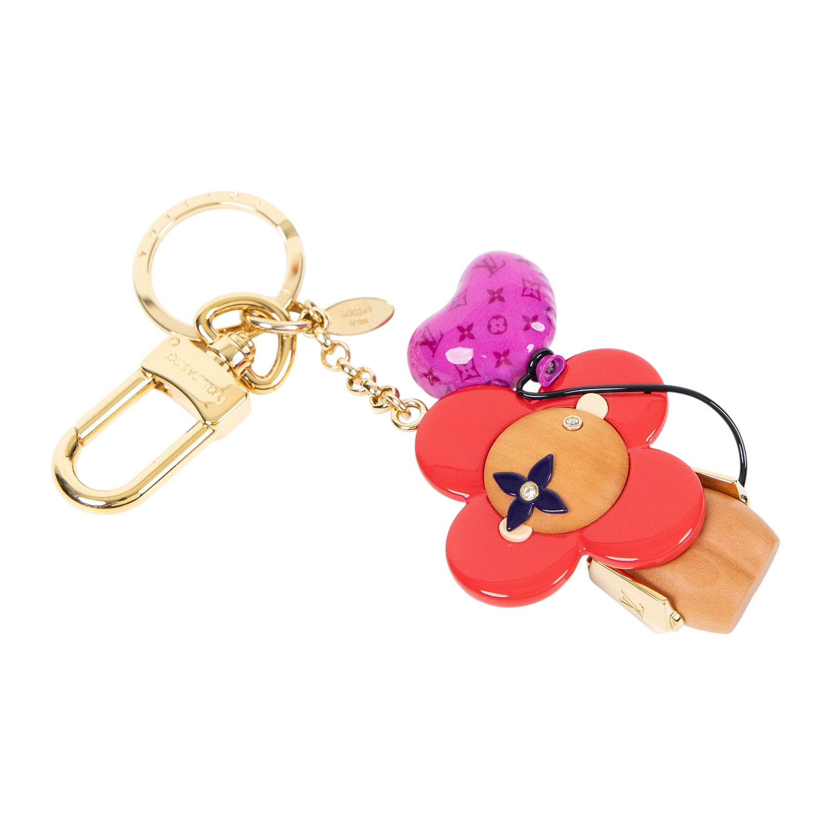 路易威登 LOUIS VUITTON Vivienne 鑰匙圈及包包吊飾 M80249 愛心氣球Vivienne鑰匙圈 原廠盒子/防塵袋