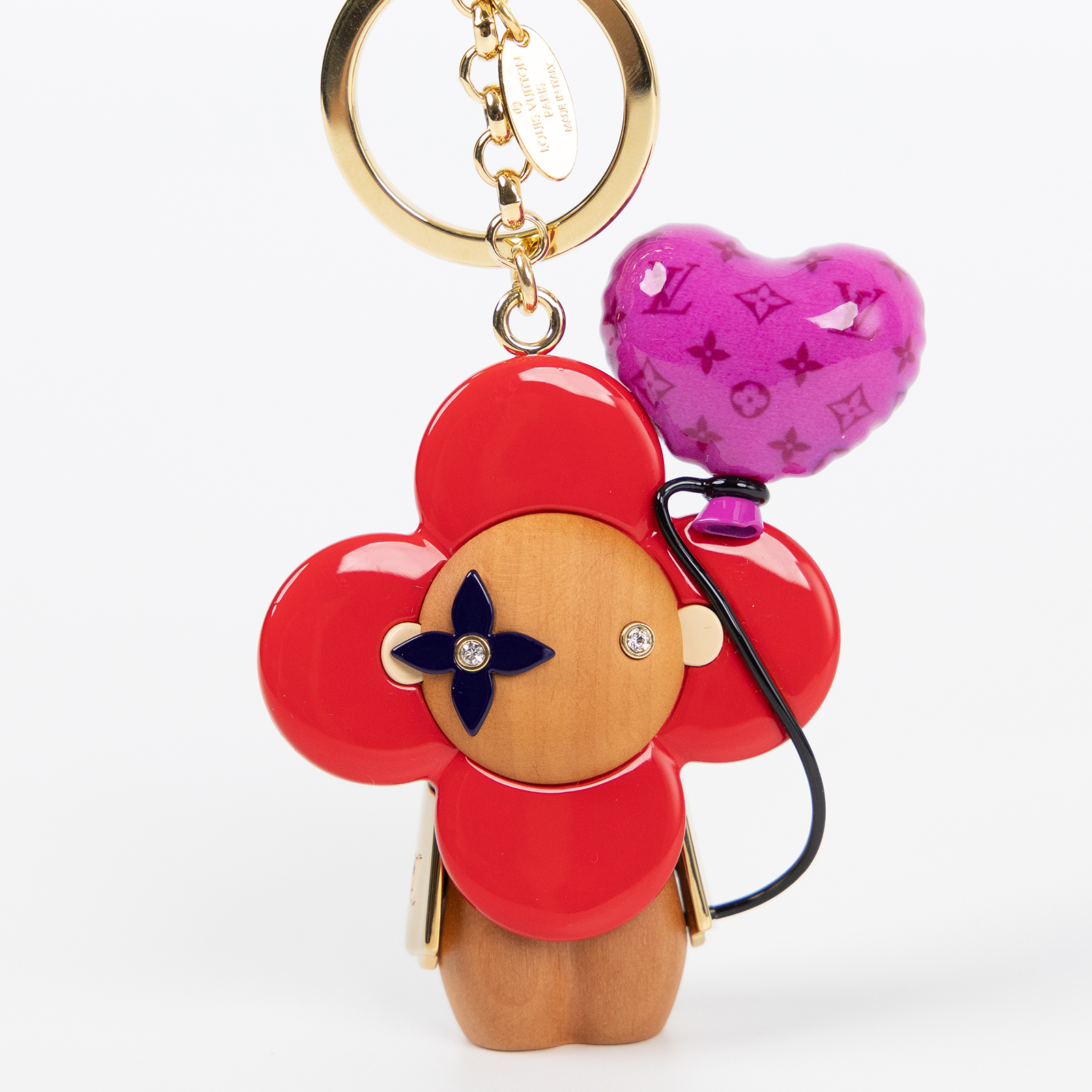 路易威登 LOUIS VUITTON Vivienne 鑰匙圈及包包吊飾 M80249 愛心氣球Vivienne鑰匙圈 原廠盒子/防塵袋