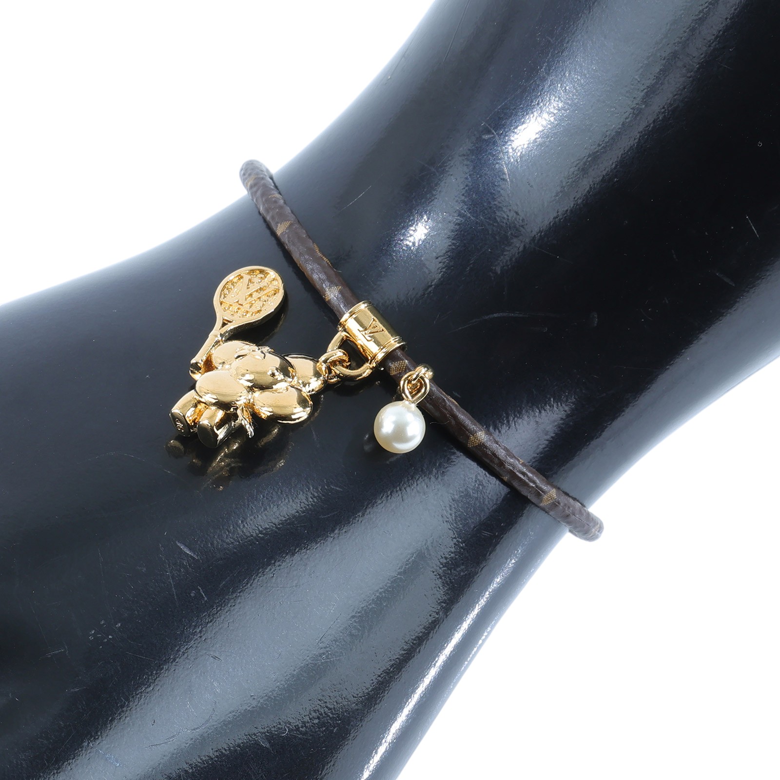 路易威登 LOUIS VUITTON Vivienne on the court 手鐲 M8087Z 原花Vivienne 網球手環 防塵袋