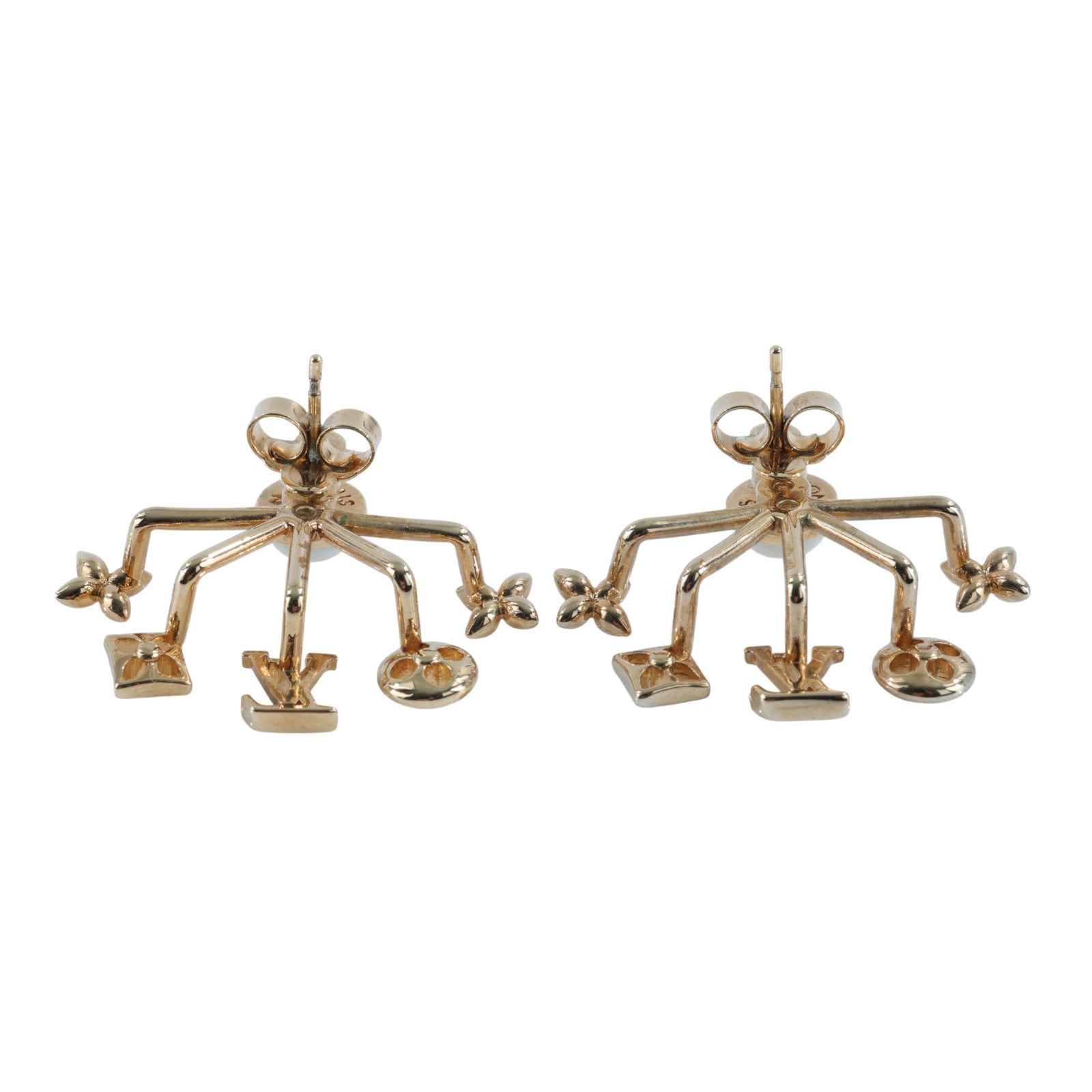 路易威登 LOUIS VUITTON 珍珠Pierce 耳環 M00601 金珍珠Pierce Cruiser 耳環 原廠盒子/防塵袋