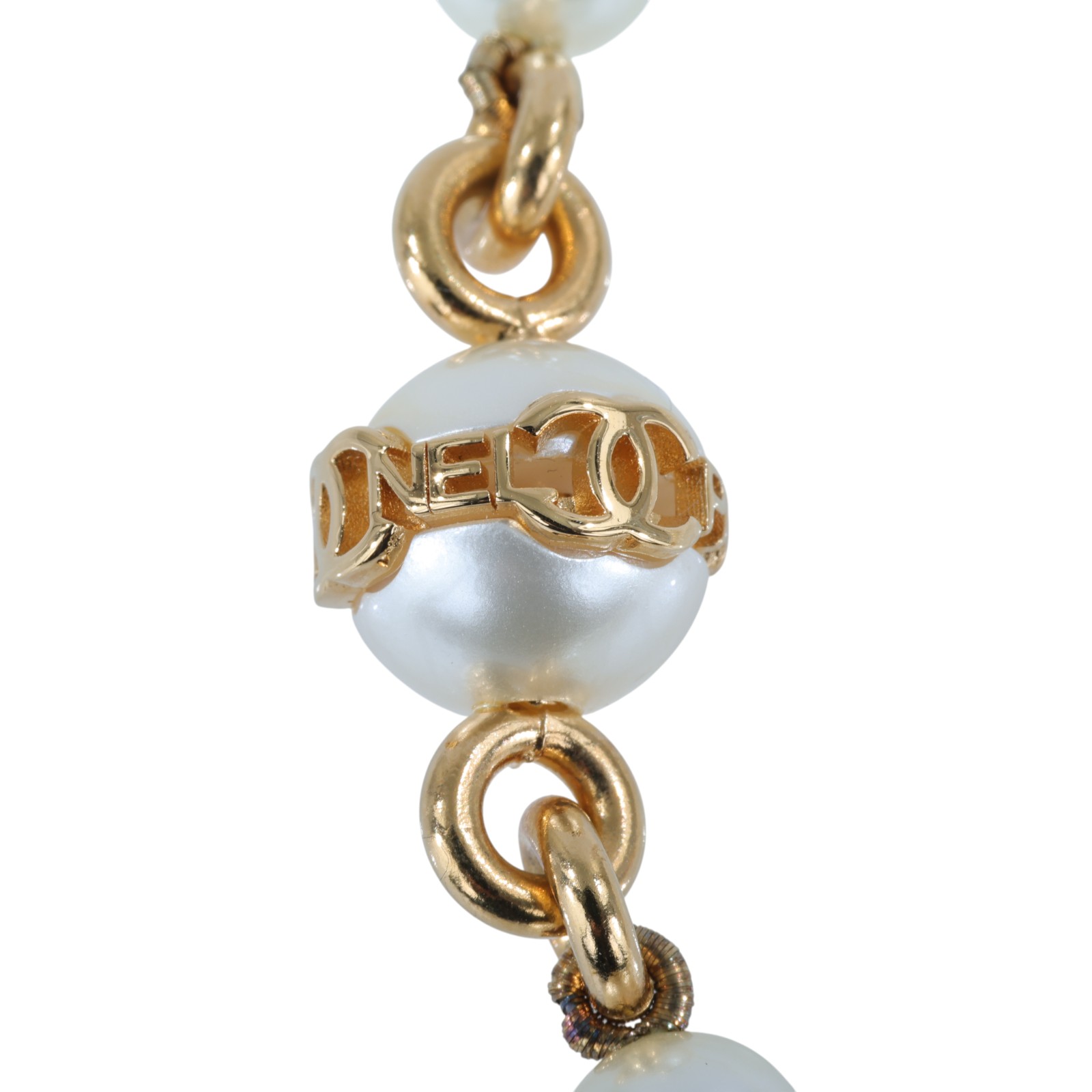 香奈兒 CHANEL CC 項鍊 ABC088 B14702B23K/ABC088B14702NS709 金珍珠水鑽雙C項鍊 購買證明