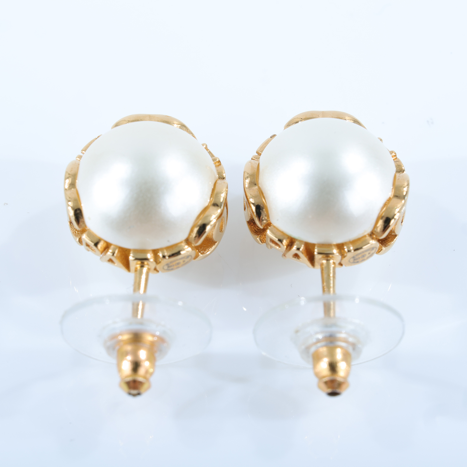 香奈兒 CHANEL CC 珍珠 耳環 B23 K 金雙C大珍珠耳環 原廠盒子