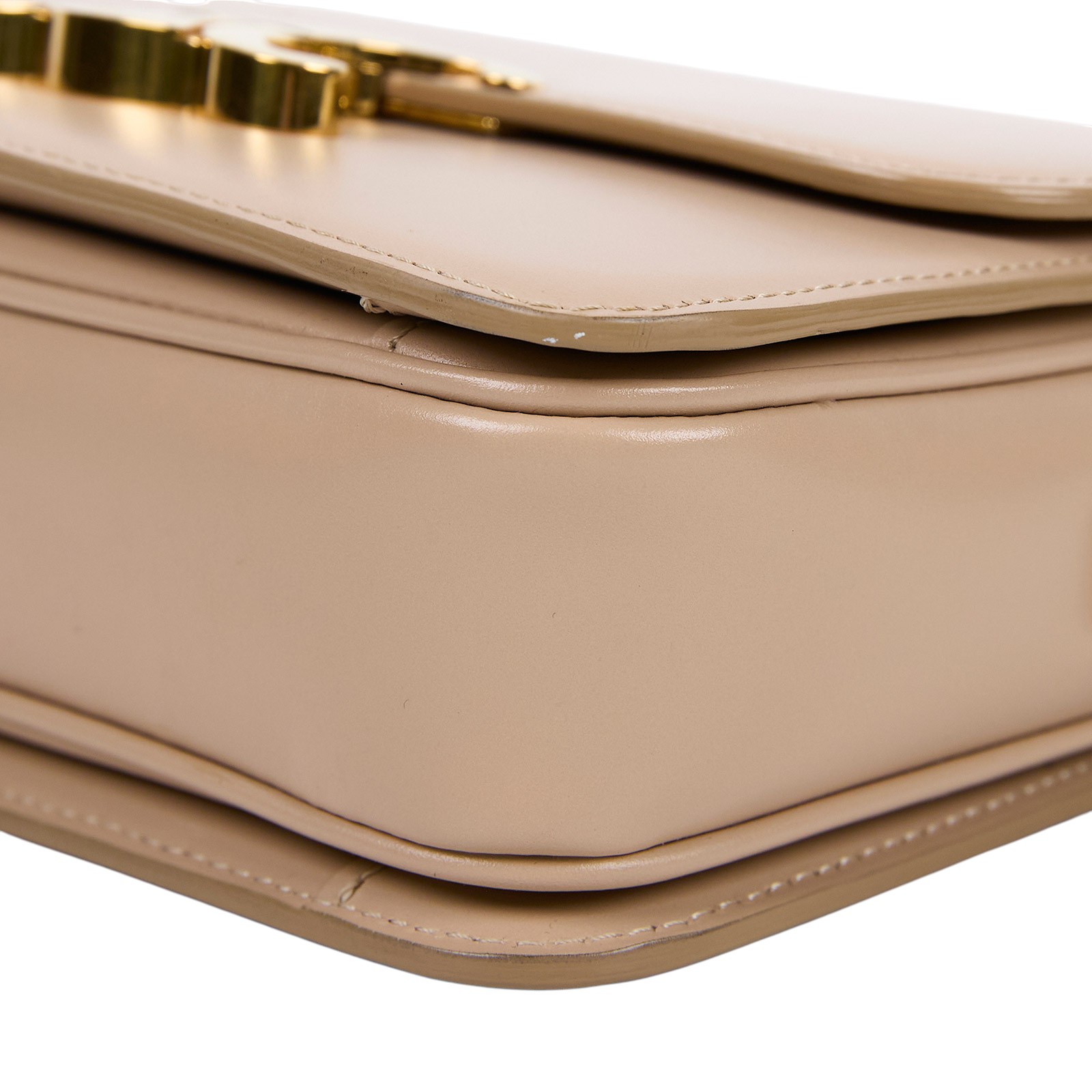 思琳 CELINE 亮面牛皮革 Teen Triomphe 凱旋門 肩背包 188423BF4 燕麥TEEN凱旋門肩背包 防塵袋