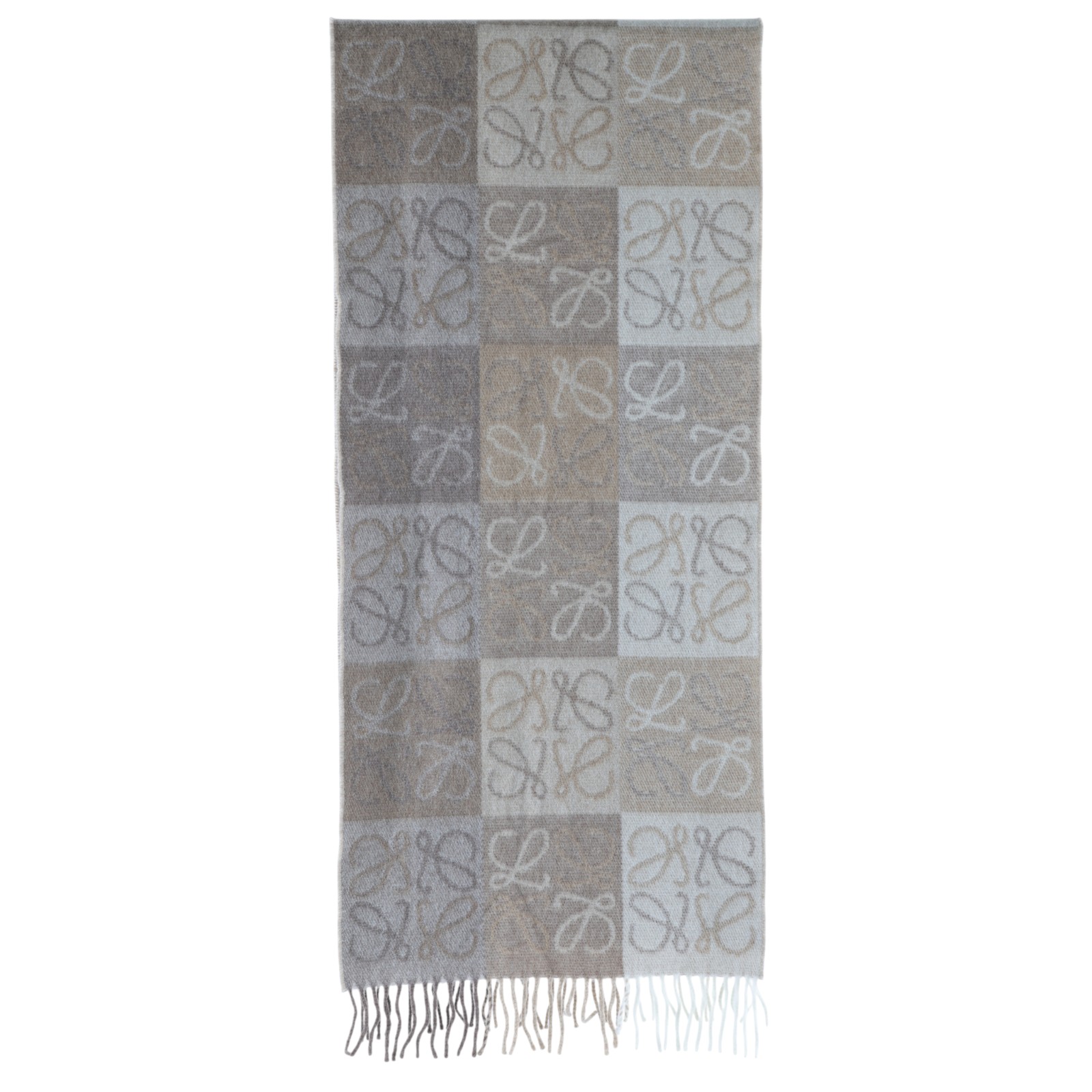 羅意威 LOEWE 圍巾 喀什米爾羊毛 F810487X17 奶茶色ANAGRAM圍巾 無附屬品