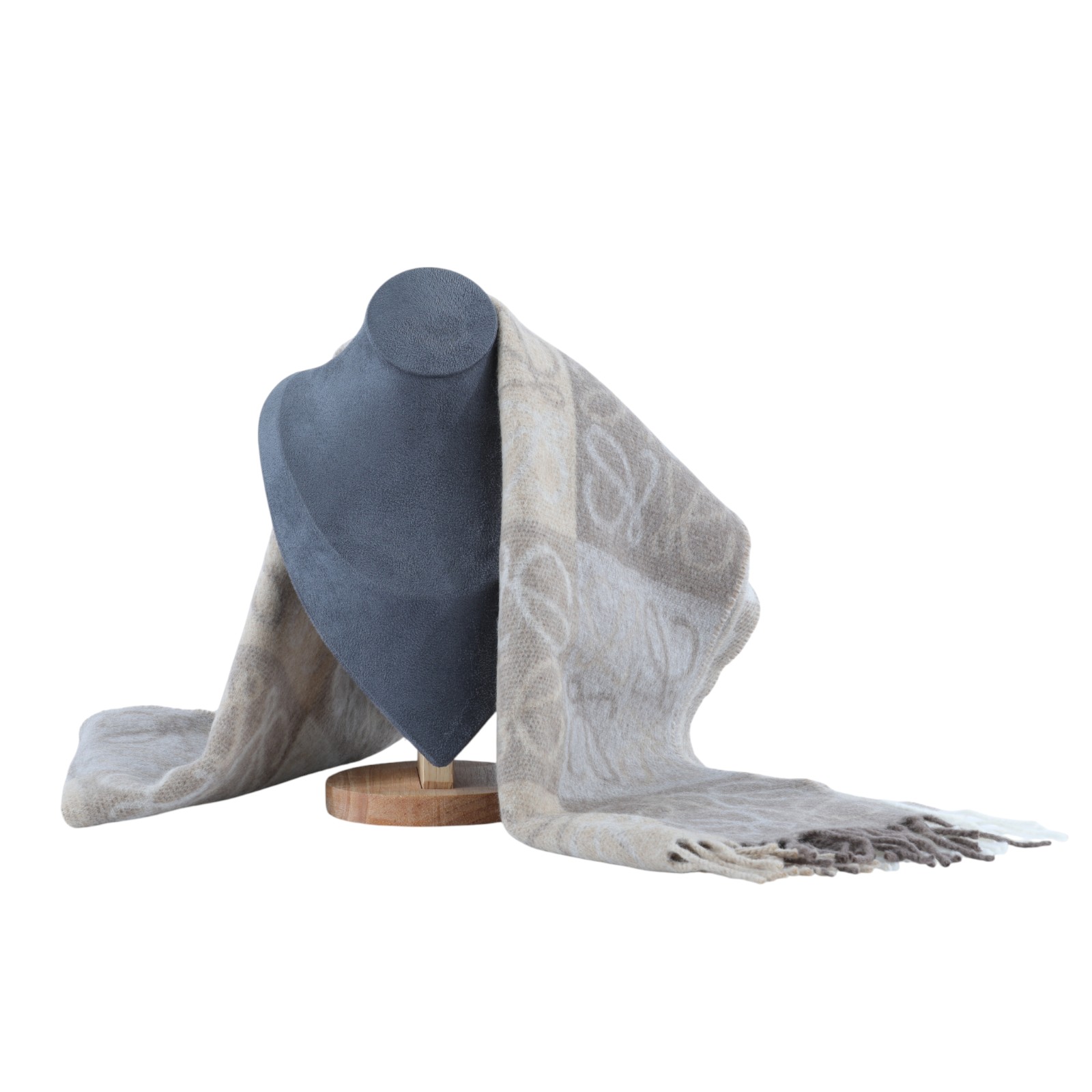 羅意威 LOEWE 圍巾 喀什米爾羊毛 F810487X17 奶茶色ANAGRAM圍巾 無附屬品